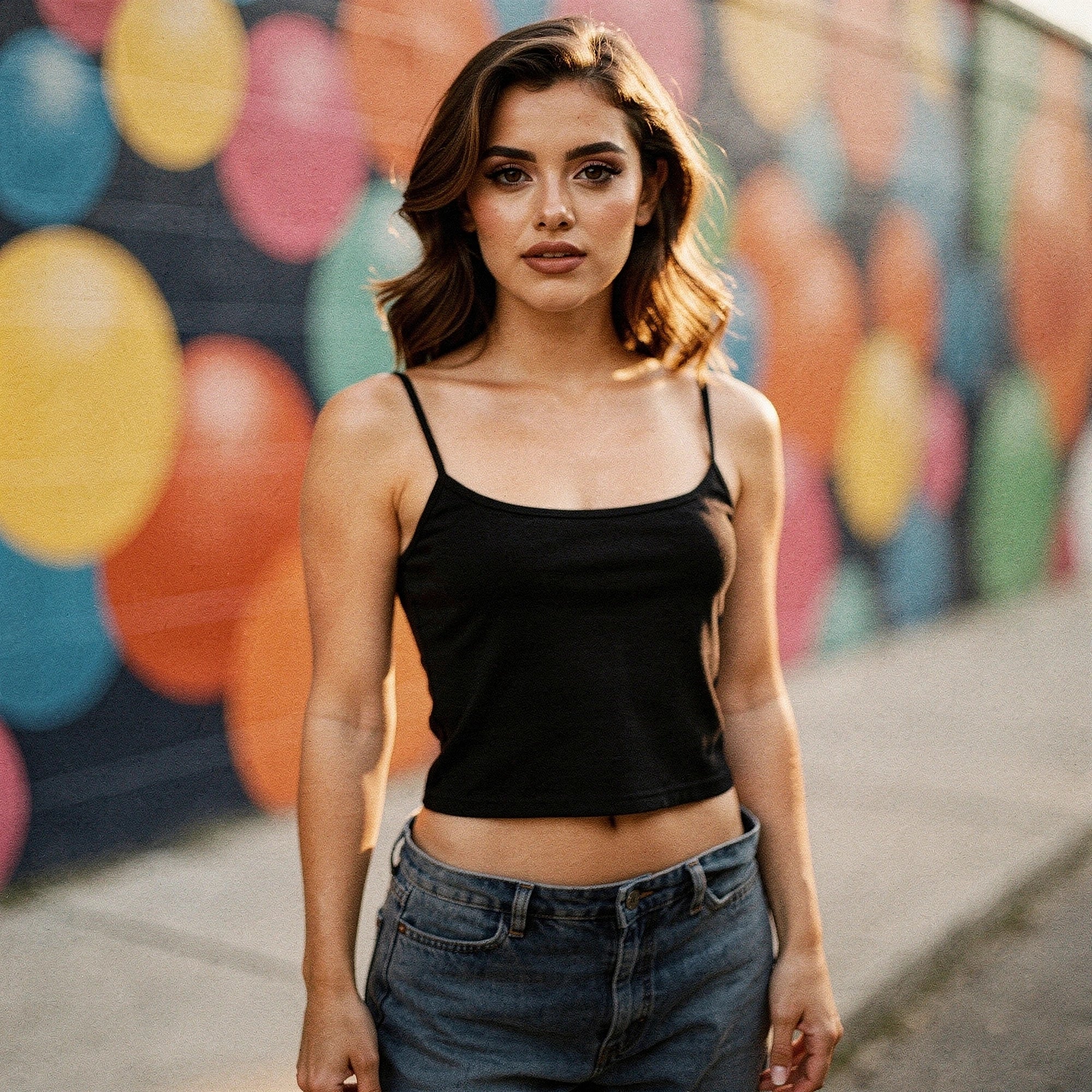 Light beige summer crop top featuring a minimalist design, soft fabric, and a relaxed fit, view