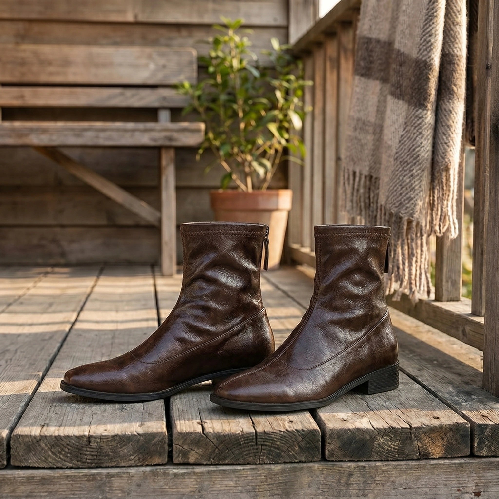 Mia Womens Elegant Modern Ankle Boots