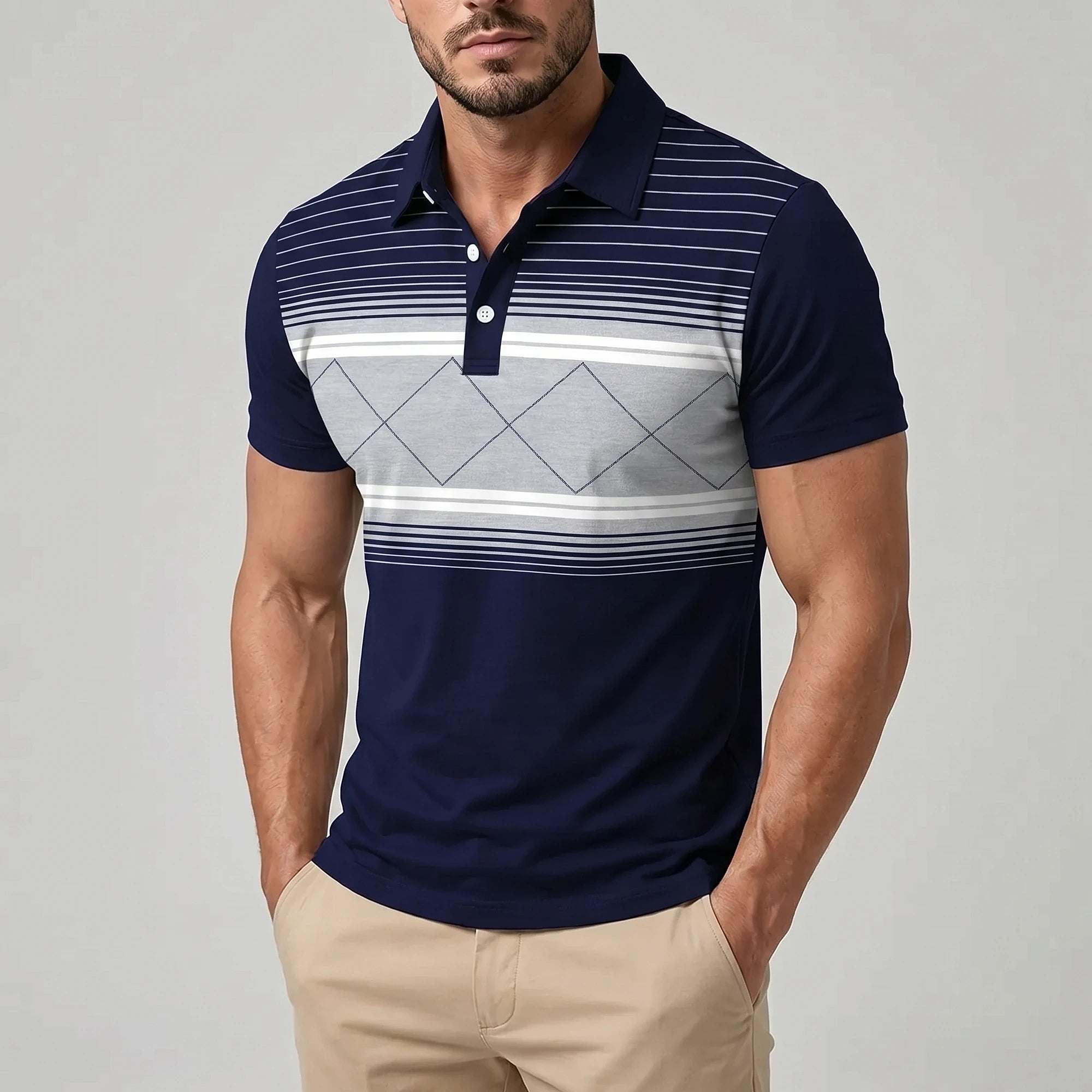 Liam Mens Stylish Relaxed Summer Polo Shirt