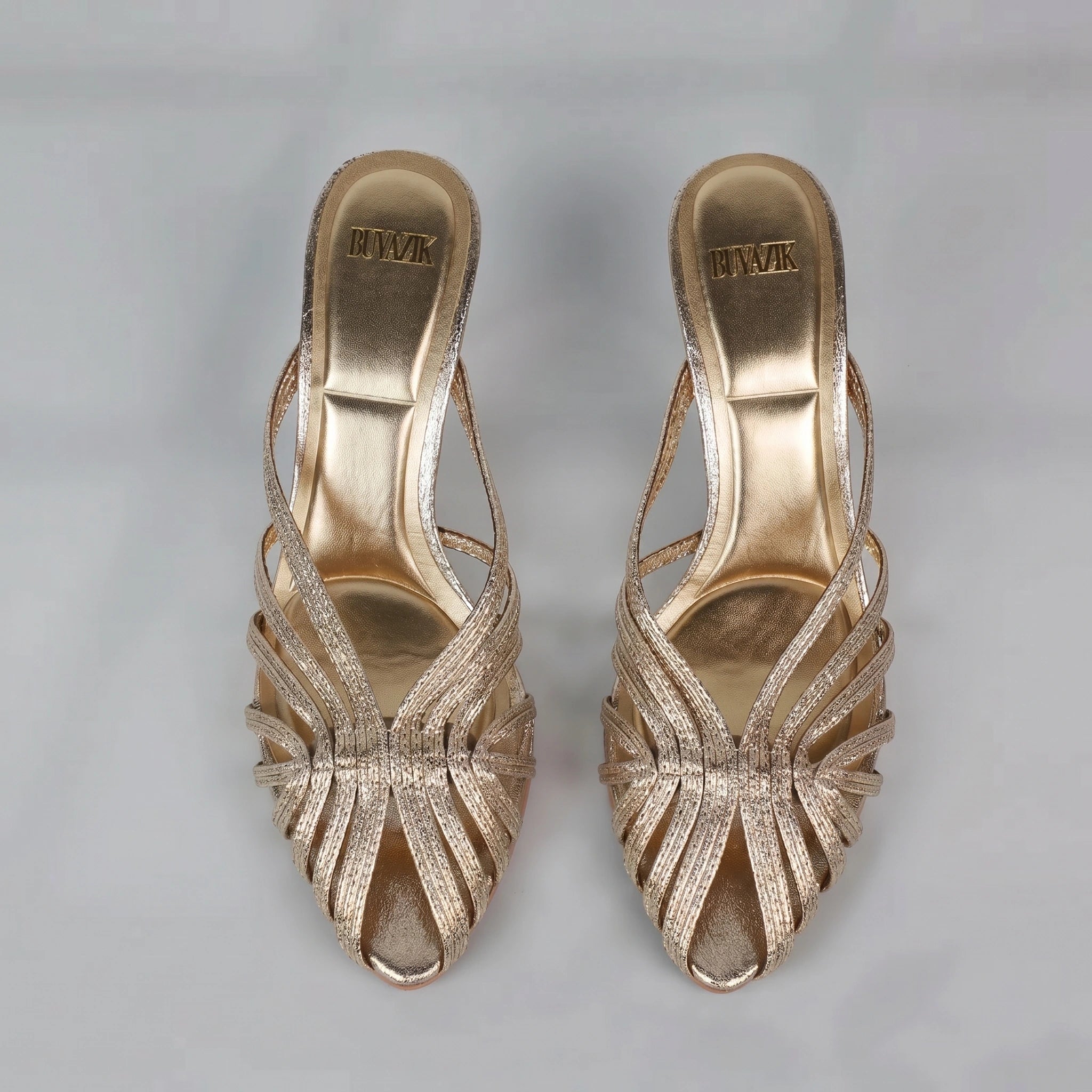 Close up view of the Womens Sleek Summer Heeled Pumps showing the smooth fabric, precise stitching, and design ideal for both office and evening wear.