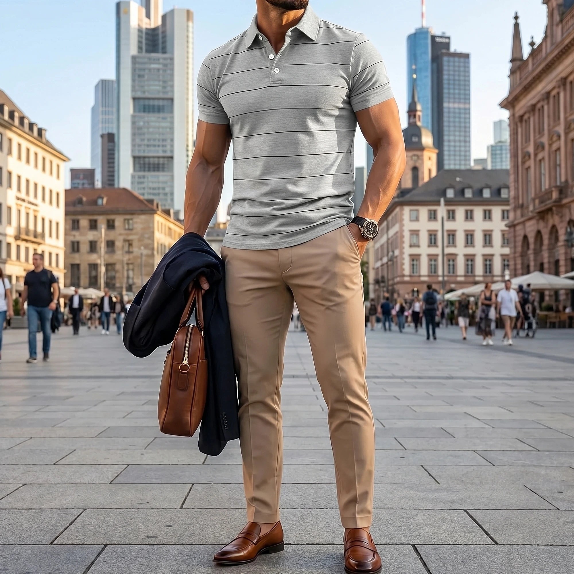 Liam Mens Stylish Relaxed Summer Polo Shirt