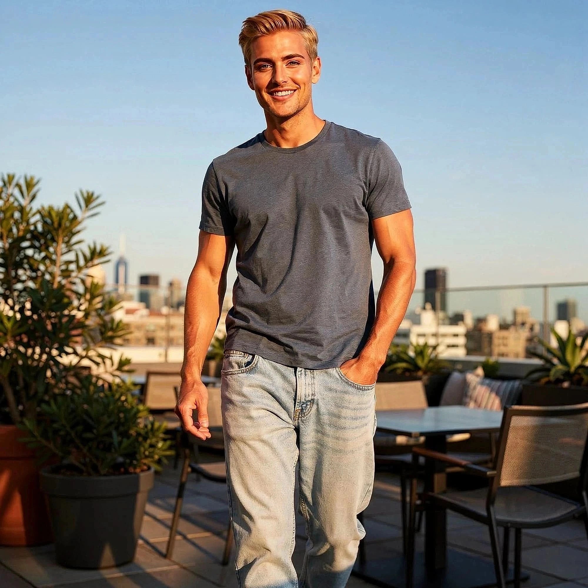 Liam Relaxed Wide Leg Denim Pants