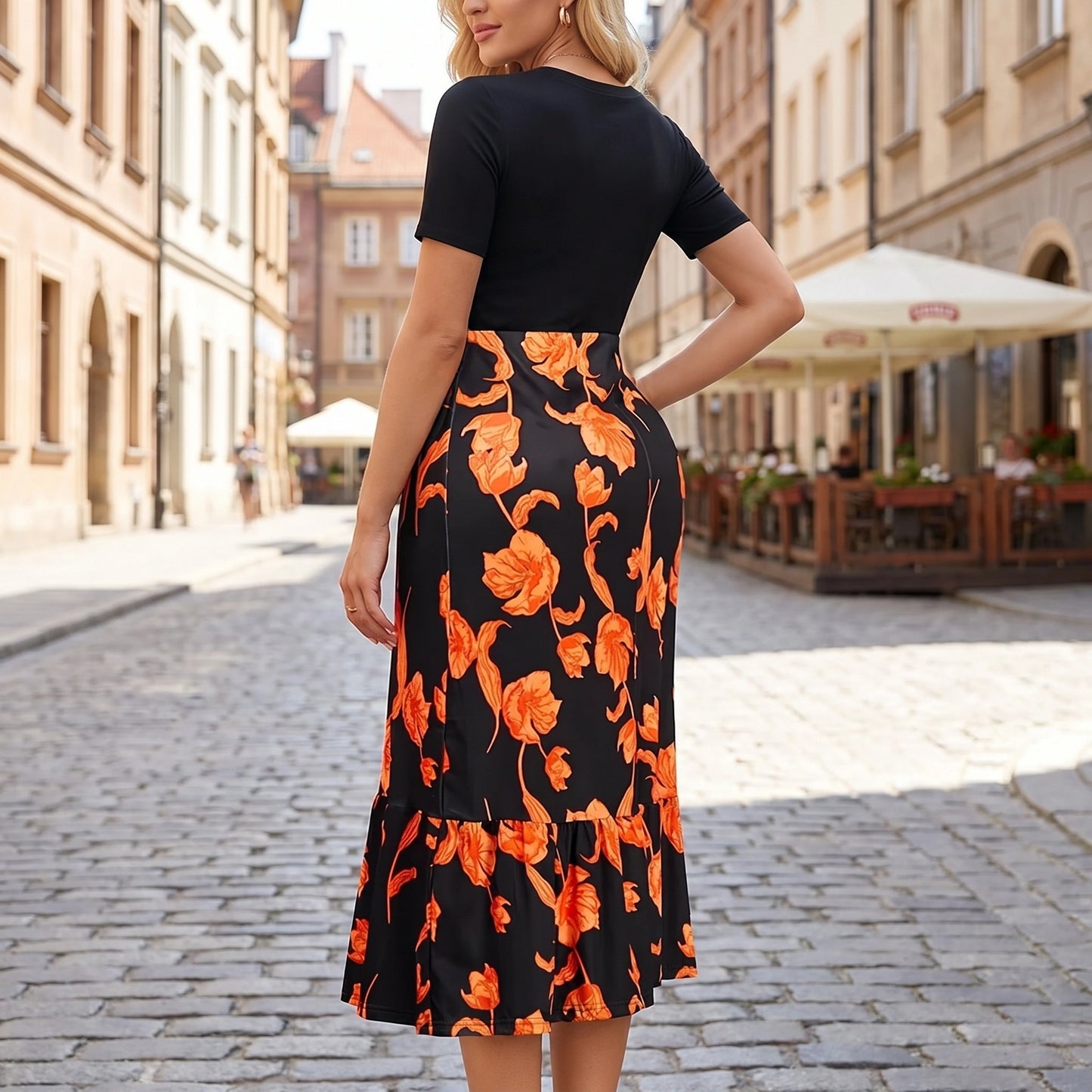 Abigail Womens Elegant Flowy Summer Dress
