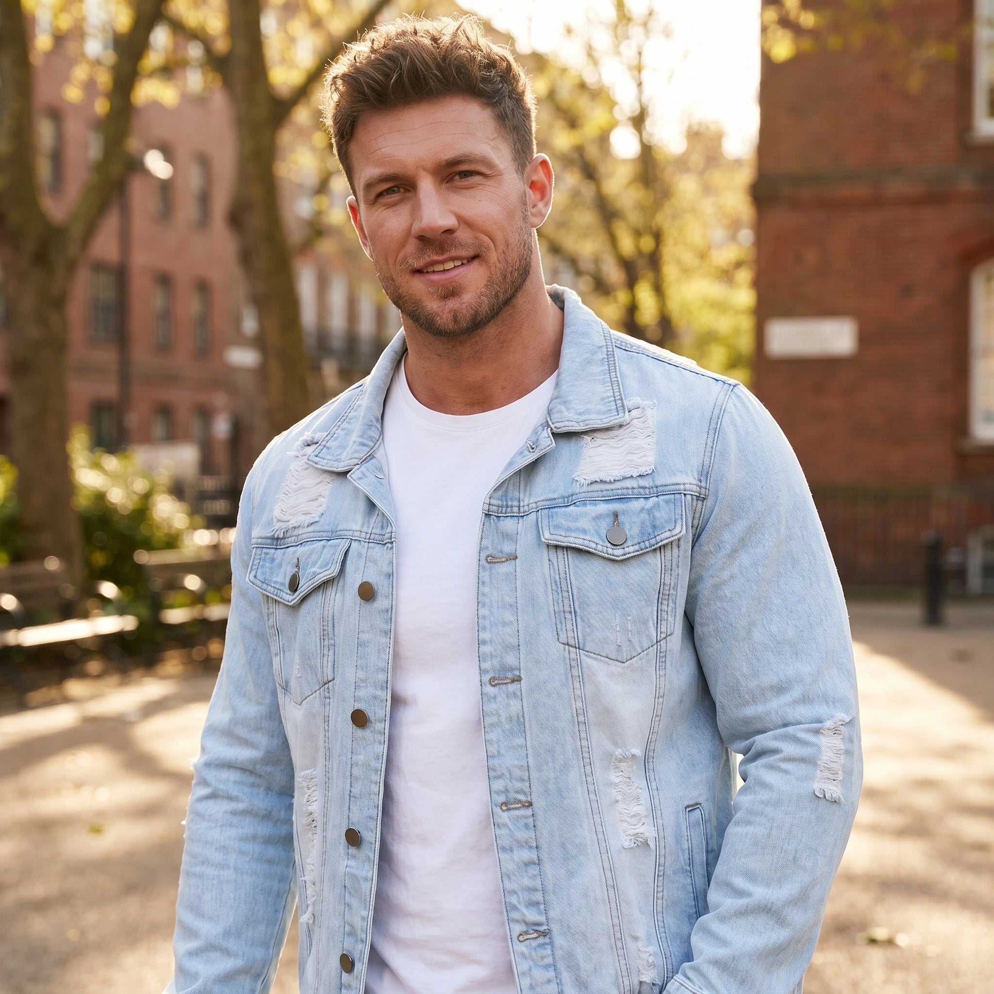 James Mens Classic Casual Spring Denim Jacket