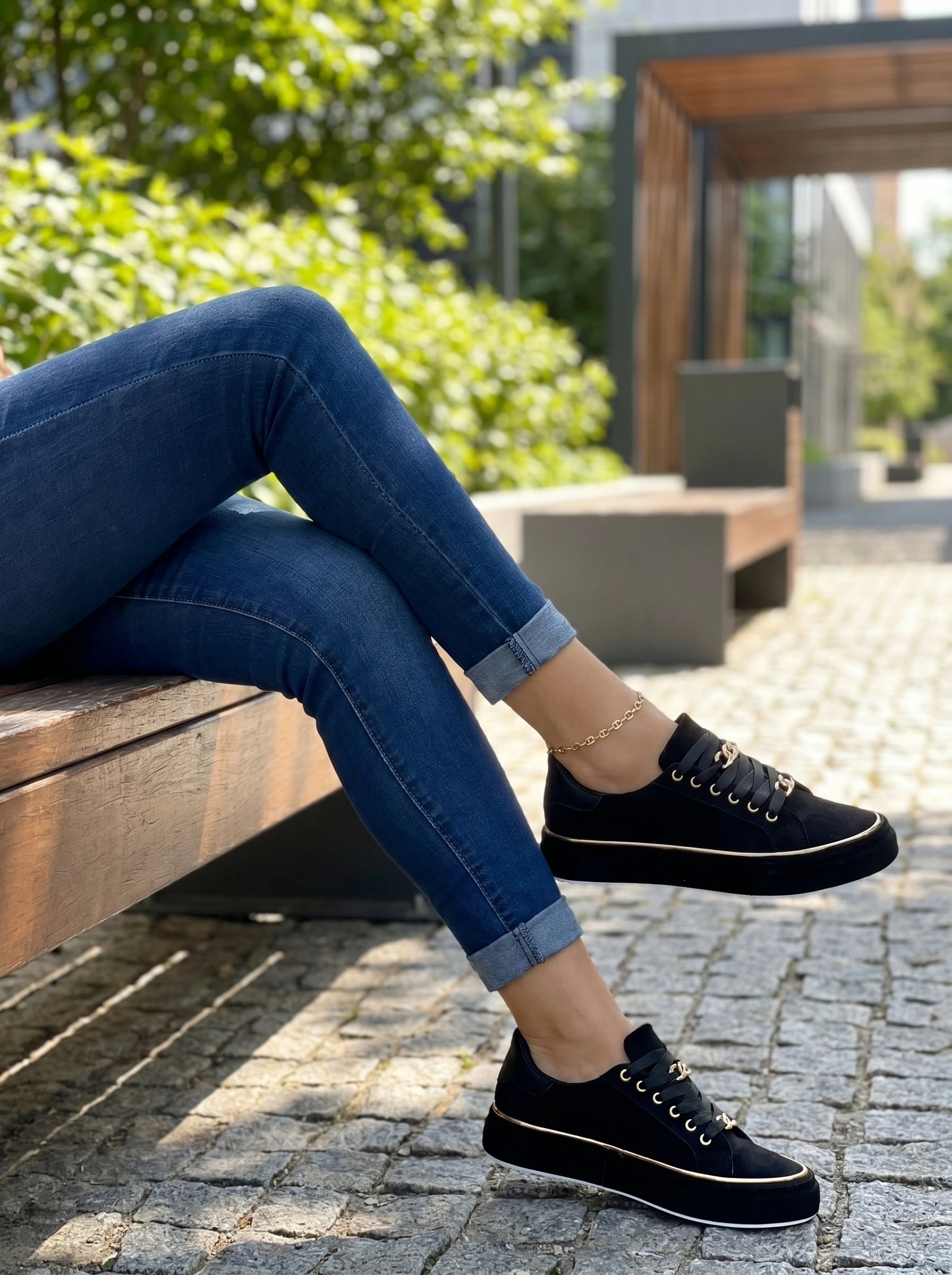 Close up view of the Womens Orthopedic Sneakers showing the intricate stitching and breathable fabric in a versatile neutral color.