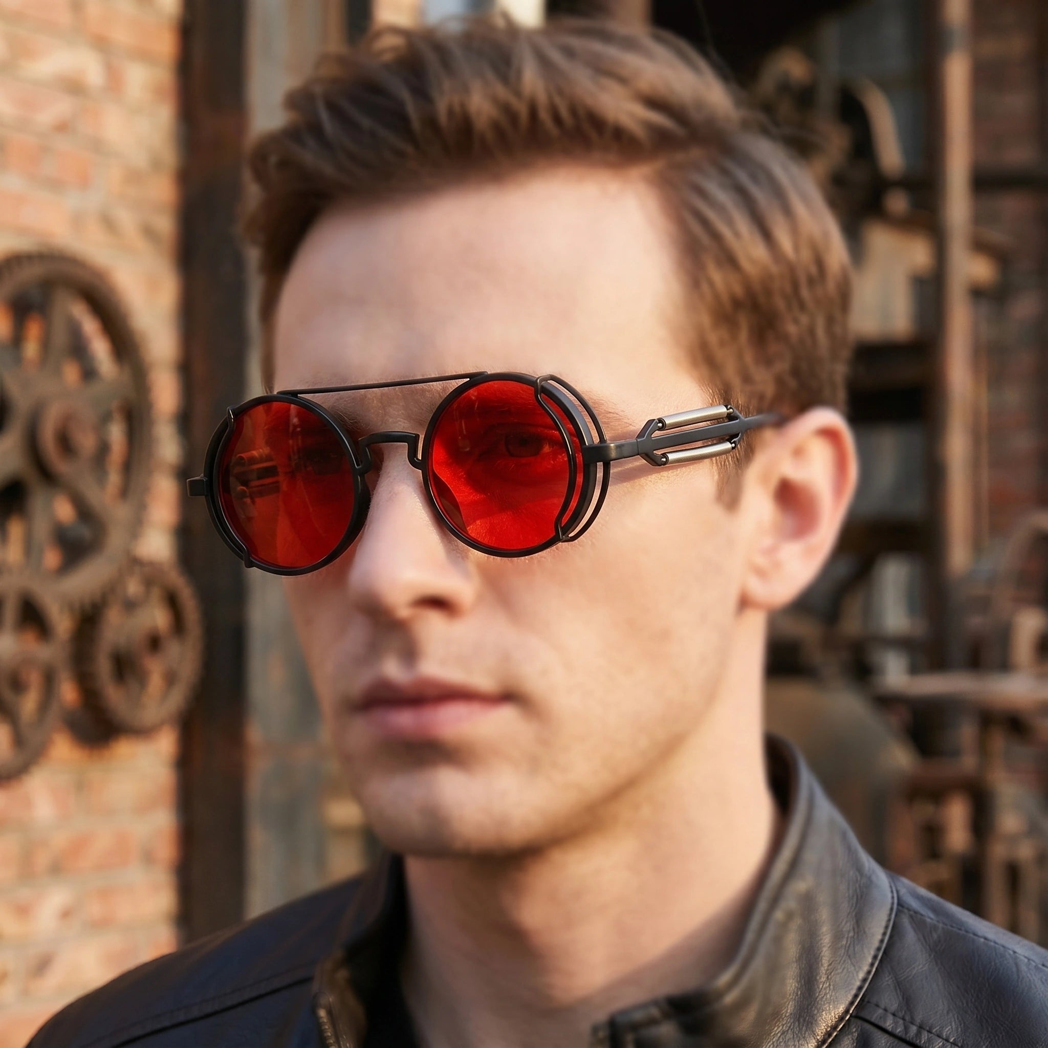 Liam Mens Retro Stylish Round Sunglasses