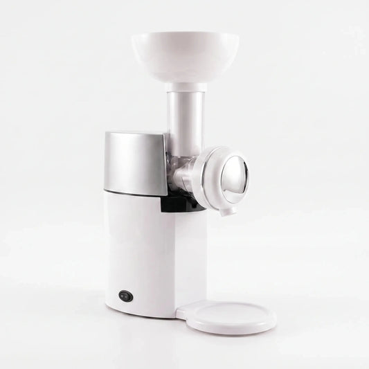 The view highlights the sleek design, power cord placement, and a sturdy base for stability during use
