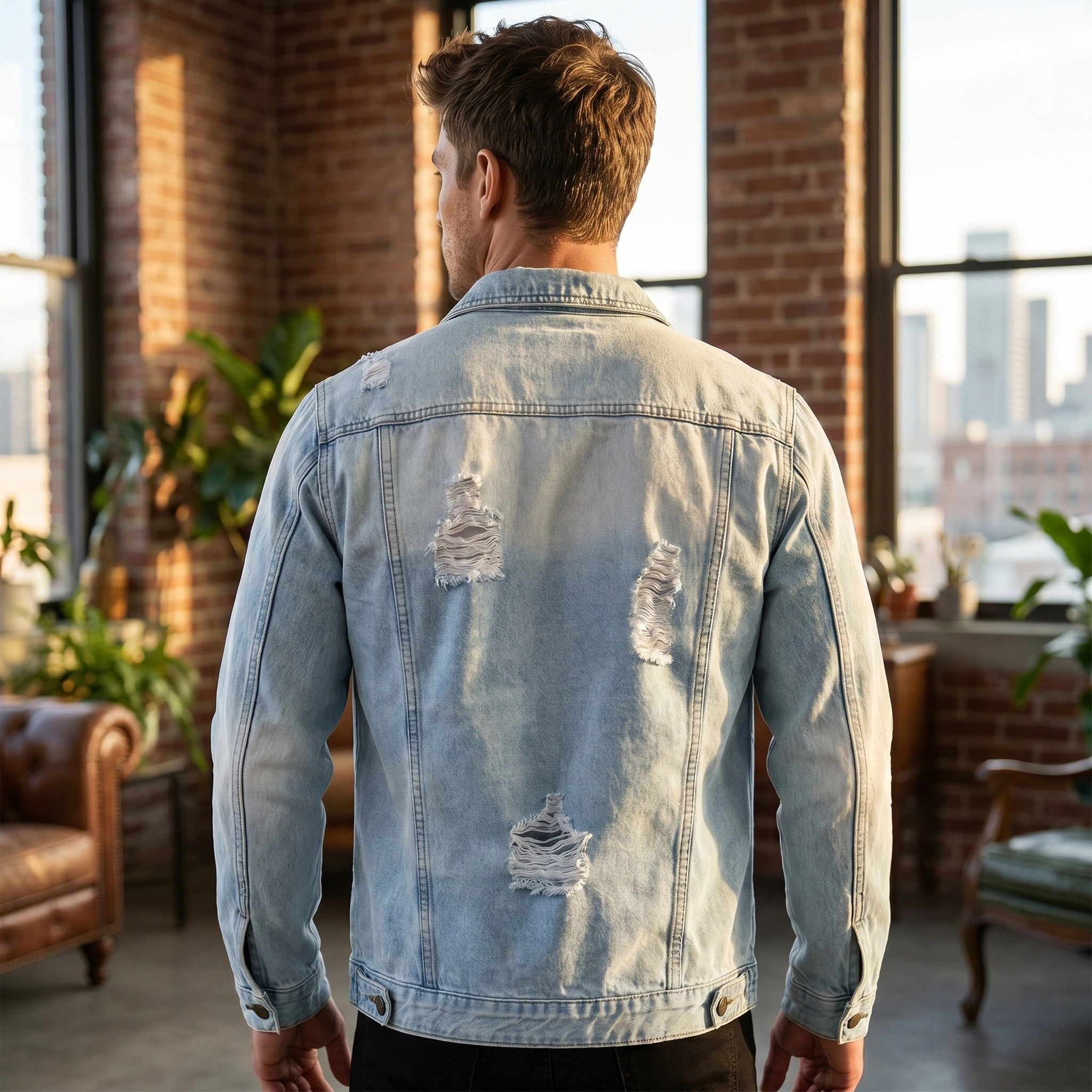 James Mens Classic Casual Spring Denim Jacket