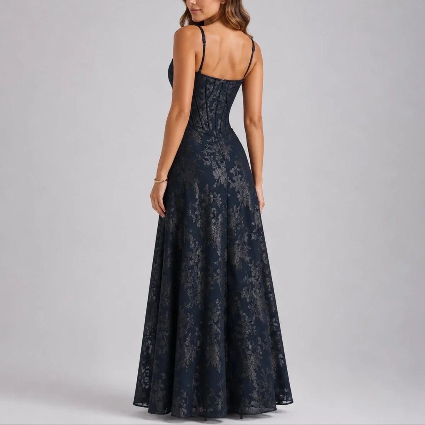 Long wedding guest dress — Women's Fall Dresses Floral Corset Maxi — view 5 — view 5