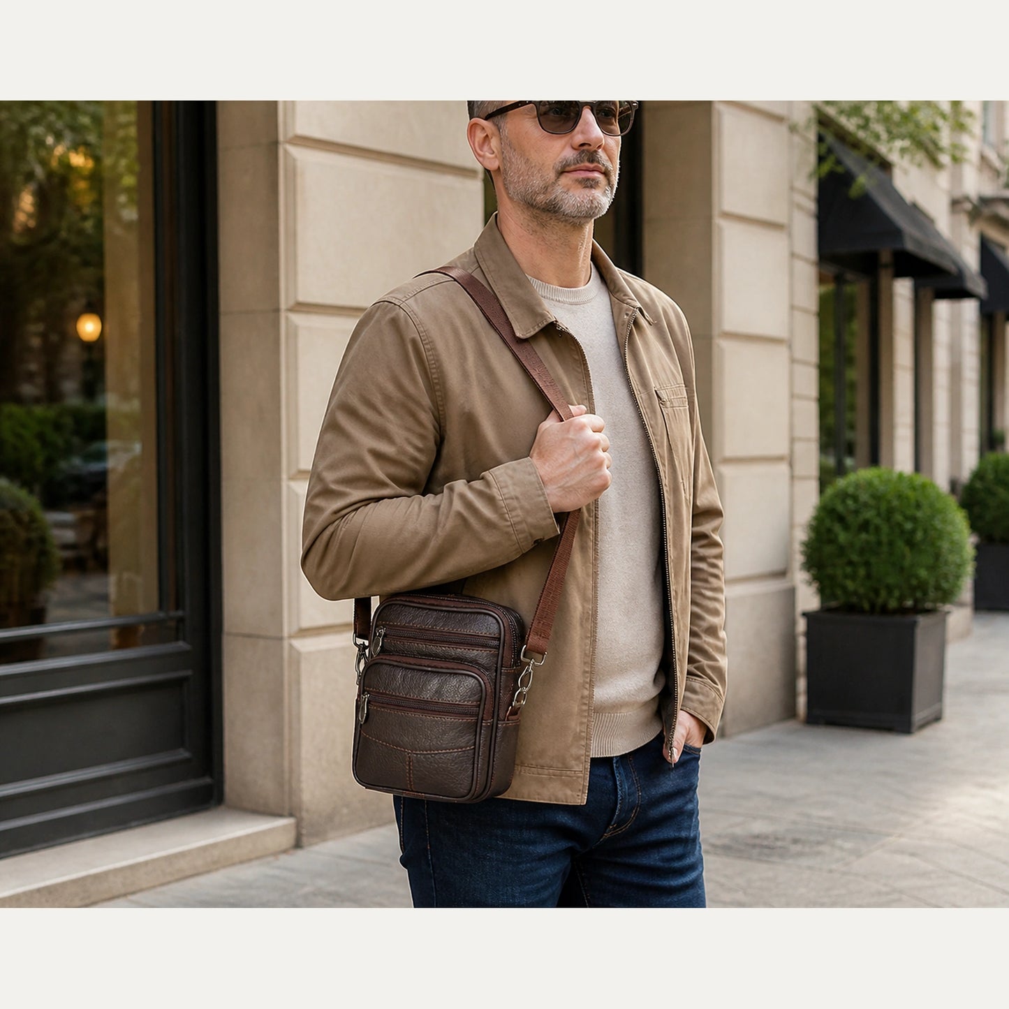 sling bag — Dark brown — view 5