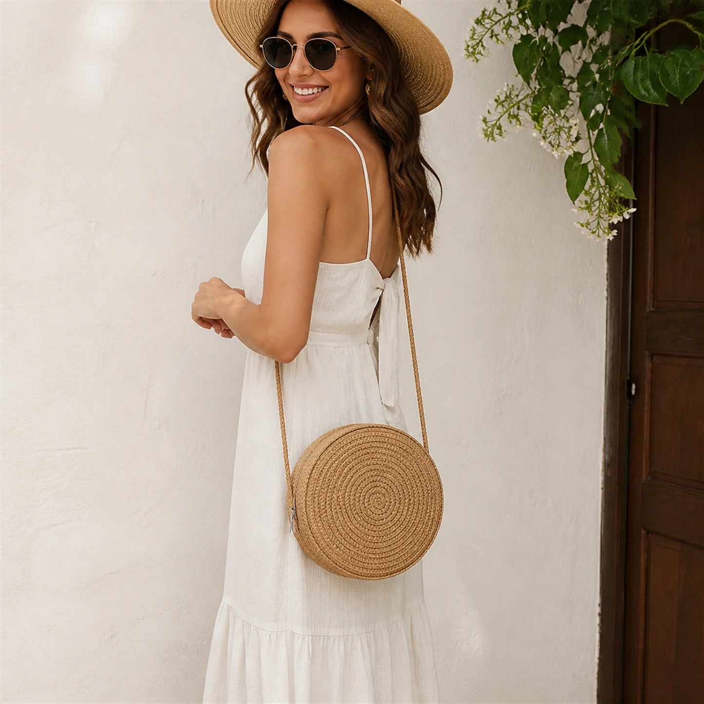Ivory Round sling bag adult view — view 11