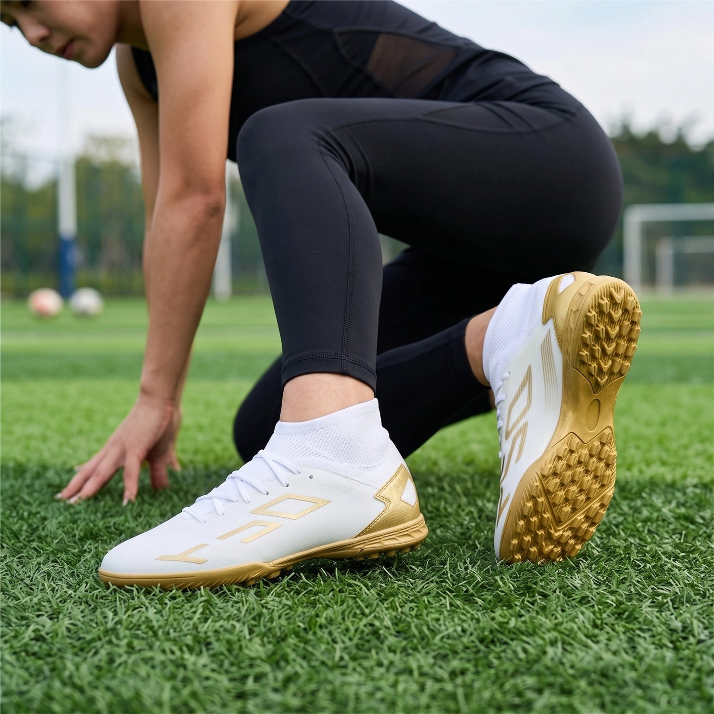Ethan Non Slip High Top Soccer Cleats — view 21