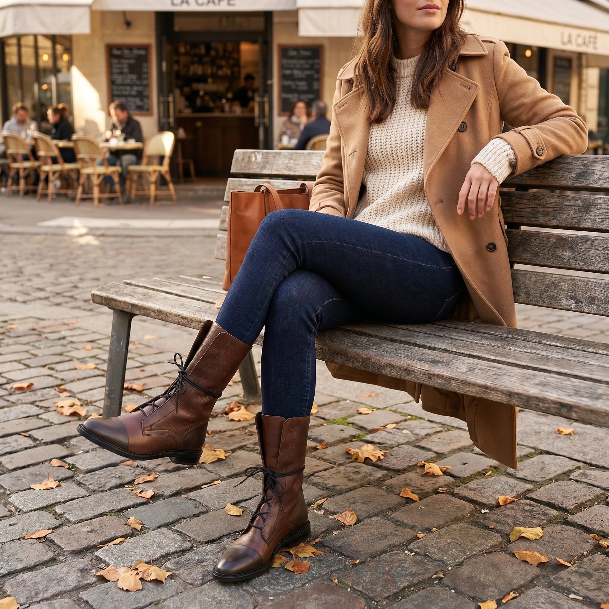 Close up view of the Womens Edgy Minimalist Ankle Boots showing premium fabric, precise stitching, and sleek design details against a neutral background.