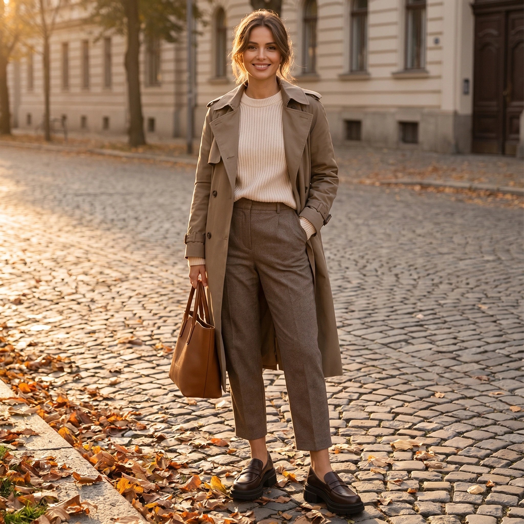 Back view of a model showing the Womens Breathable Loafers in a sleek black finish, showing the construction details against a neutral background.