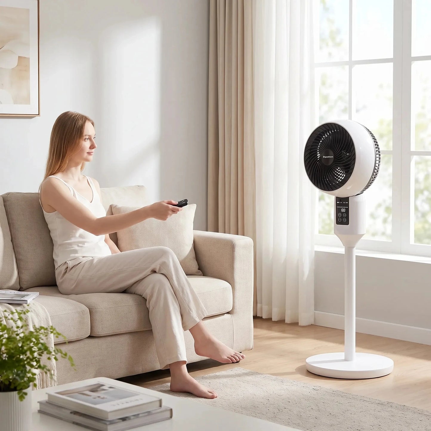 Leiser Oszillierender Standventilator Mit Fernbedienung Aeroflow