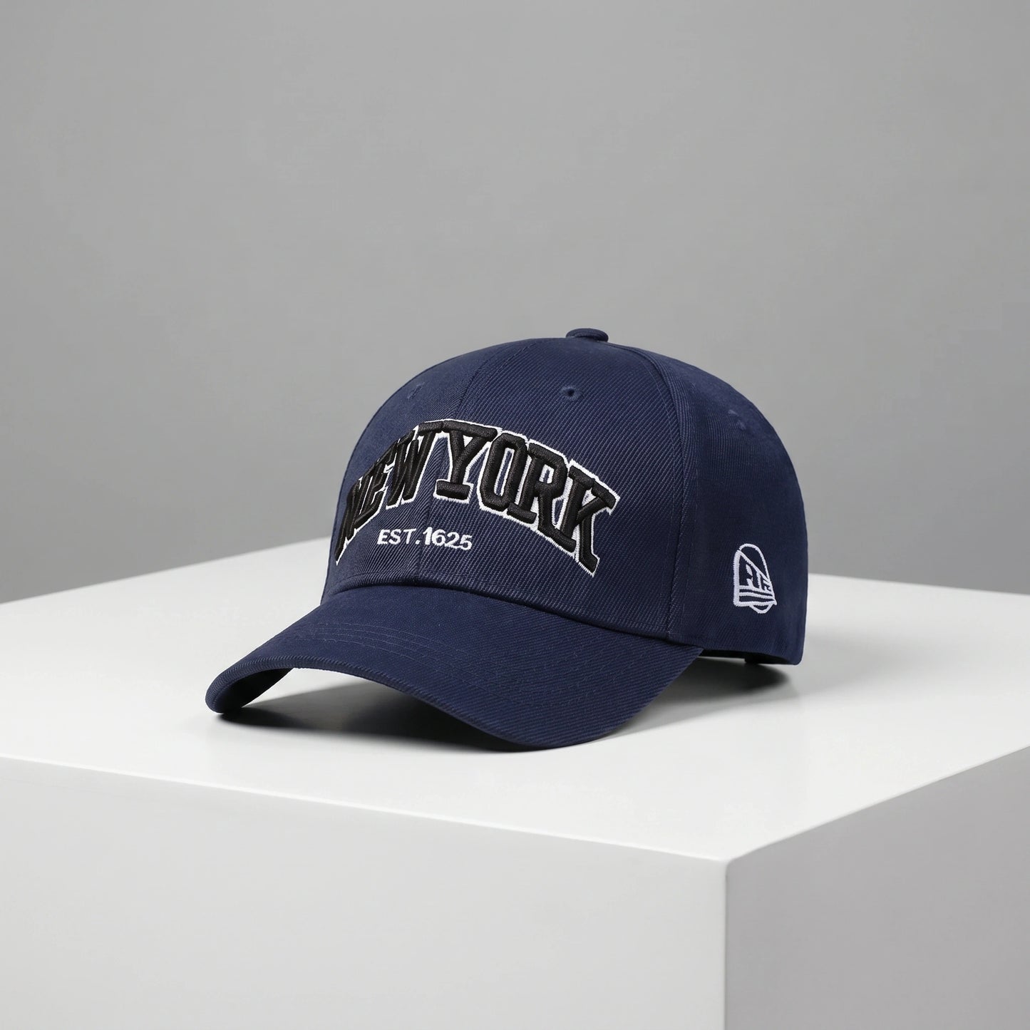 Close up view showing the durable polyester fabric and precise stitching of the adjustable baseball cap, showing its quality and attention to .