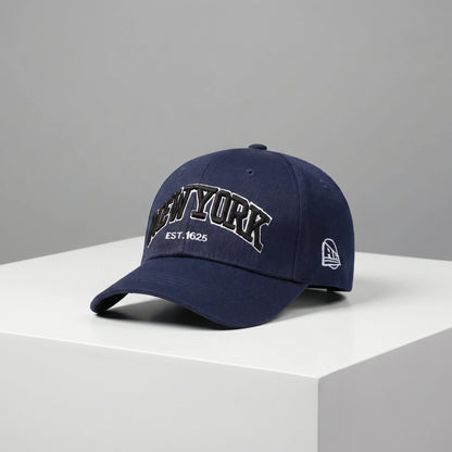 Close up view showing the durable polyester fabric and precise stitching of the adjustable baseball cap, showing its quality and attention to .