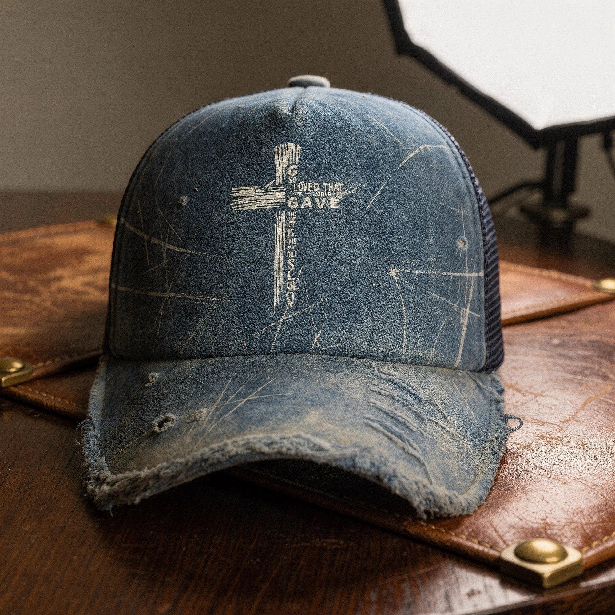 View of a women's summer baseball cap in light beige, made of breathable fabric with a curved brim and adjustable strap
