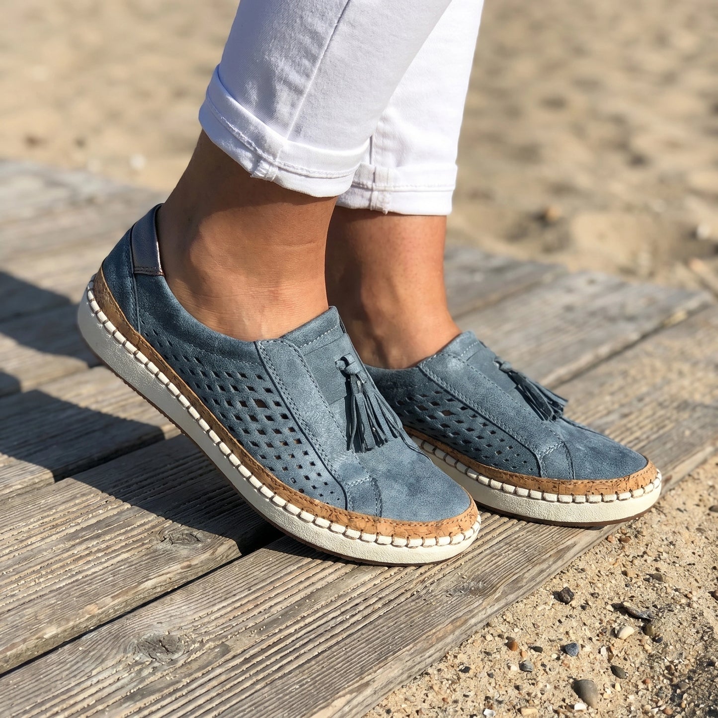 Amelia Womens Sleek Breathable Slip Ons