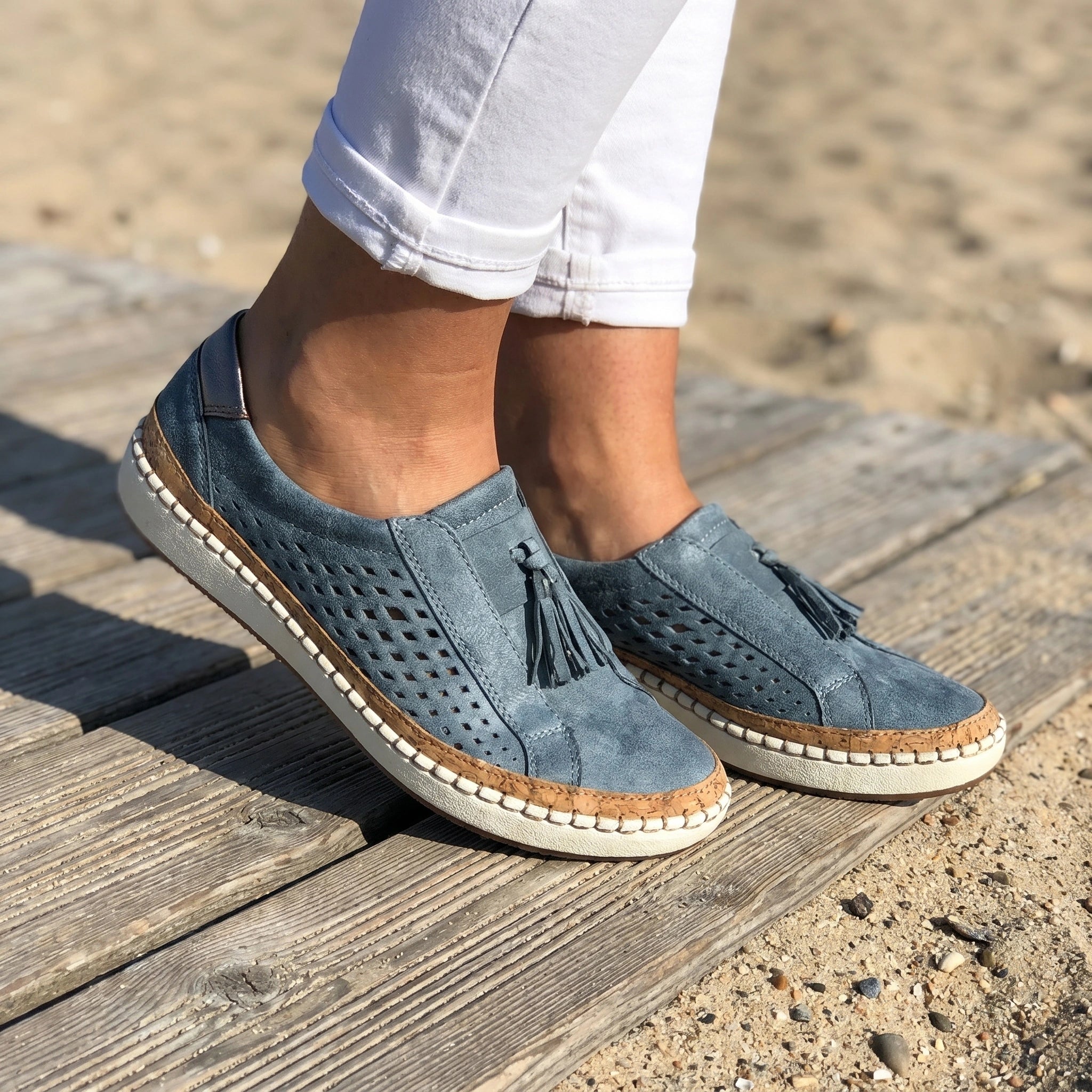 Amelia Womens Sleek Breathable Slip Ons