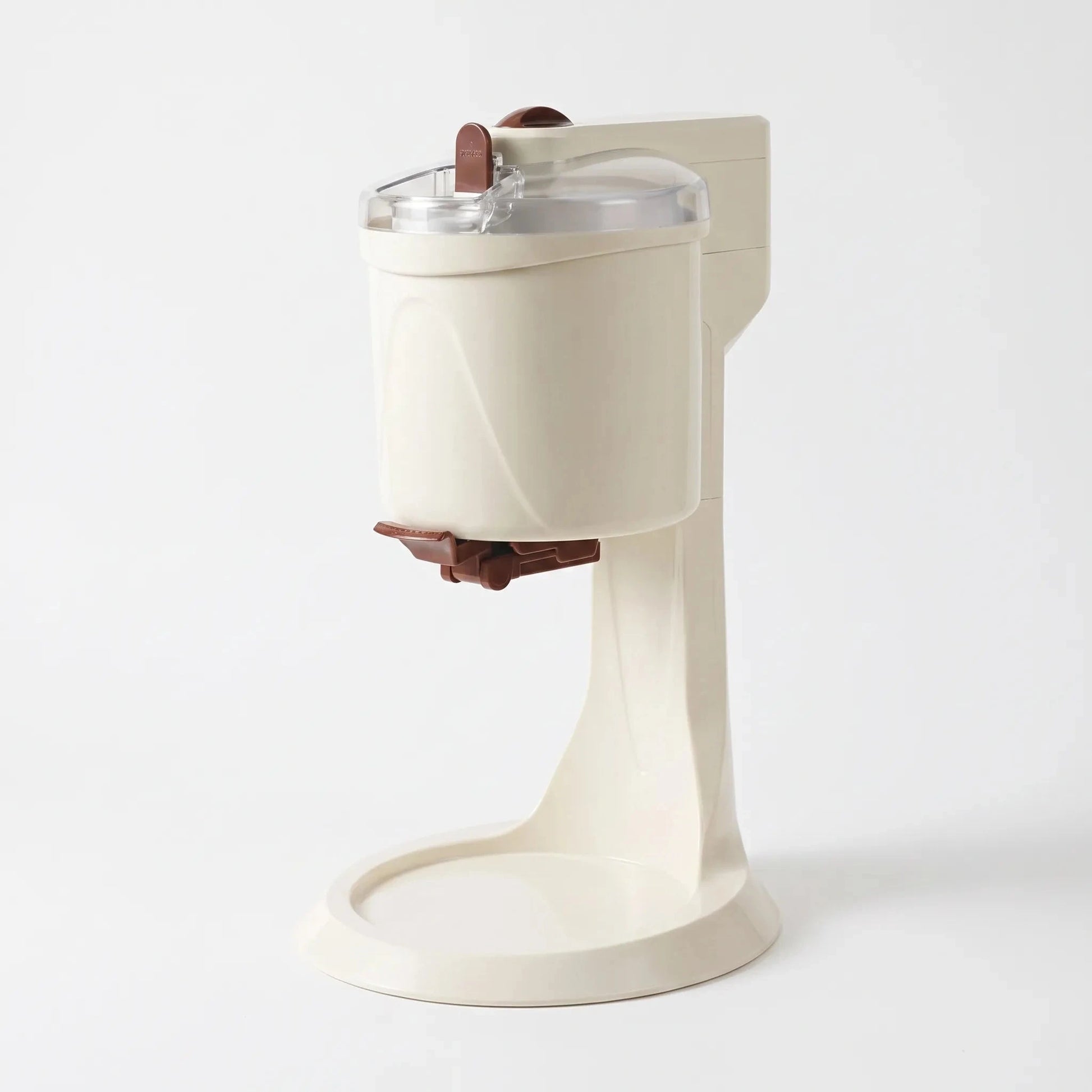 Of the ice cream maker's control panel showcasing easy to read buttons and a digital display for settings
