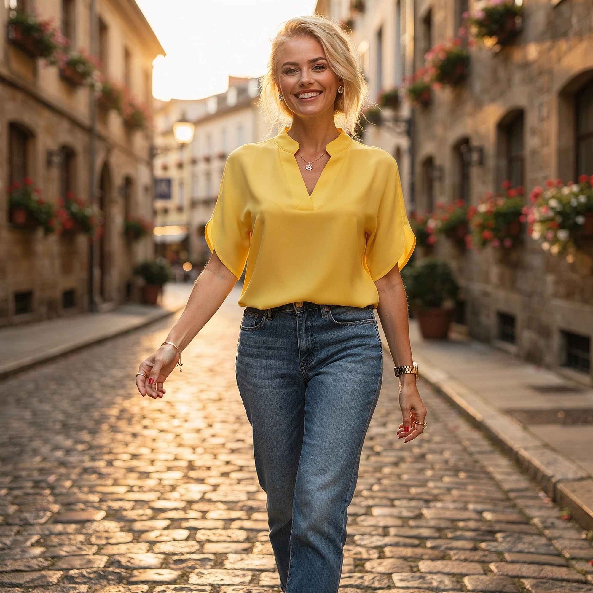 Light gray soft relaxed V neck shirt made of breathable cotton, featuring short sleeves and a loose fit, view