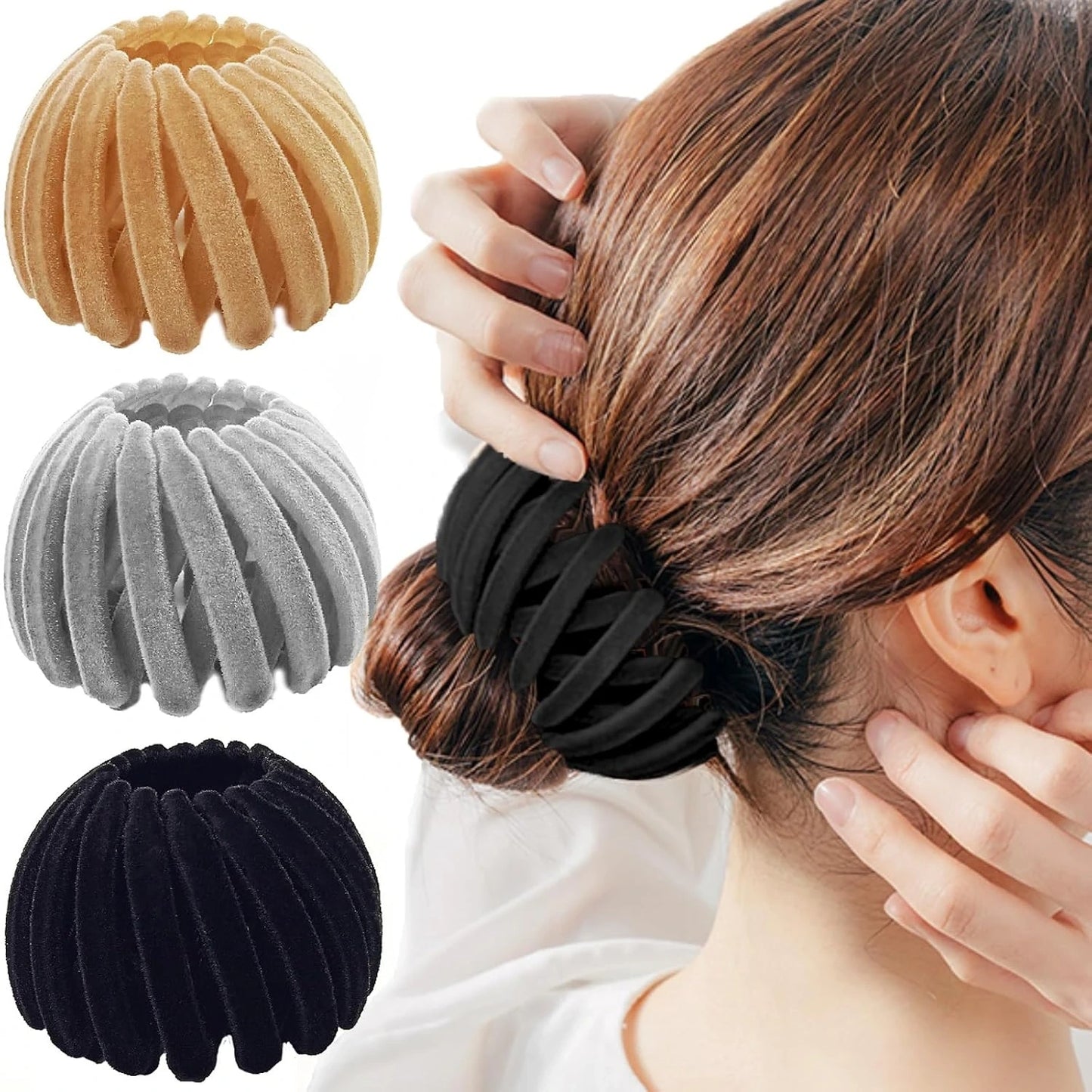 Stylish Bird's Nest Hair Clips Set of 3 Set 3 Nora Luxe