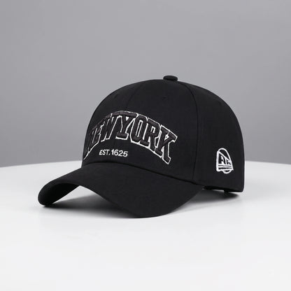 Close up view of the adjustable polyester baseball cap showing its durable fabric, precise stitching, and modern design, perfect for outdoor adventures.