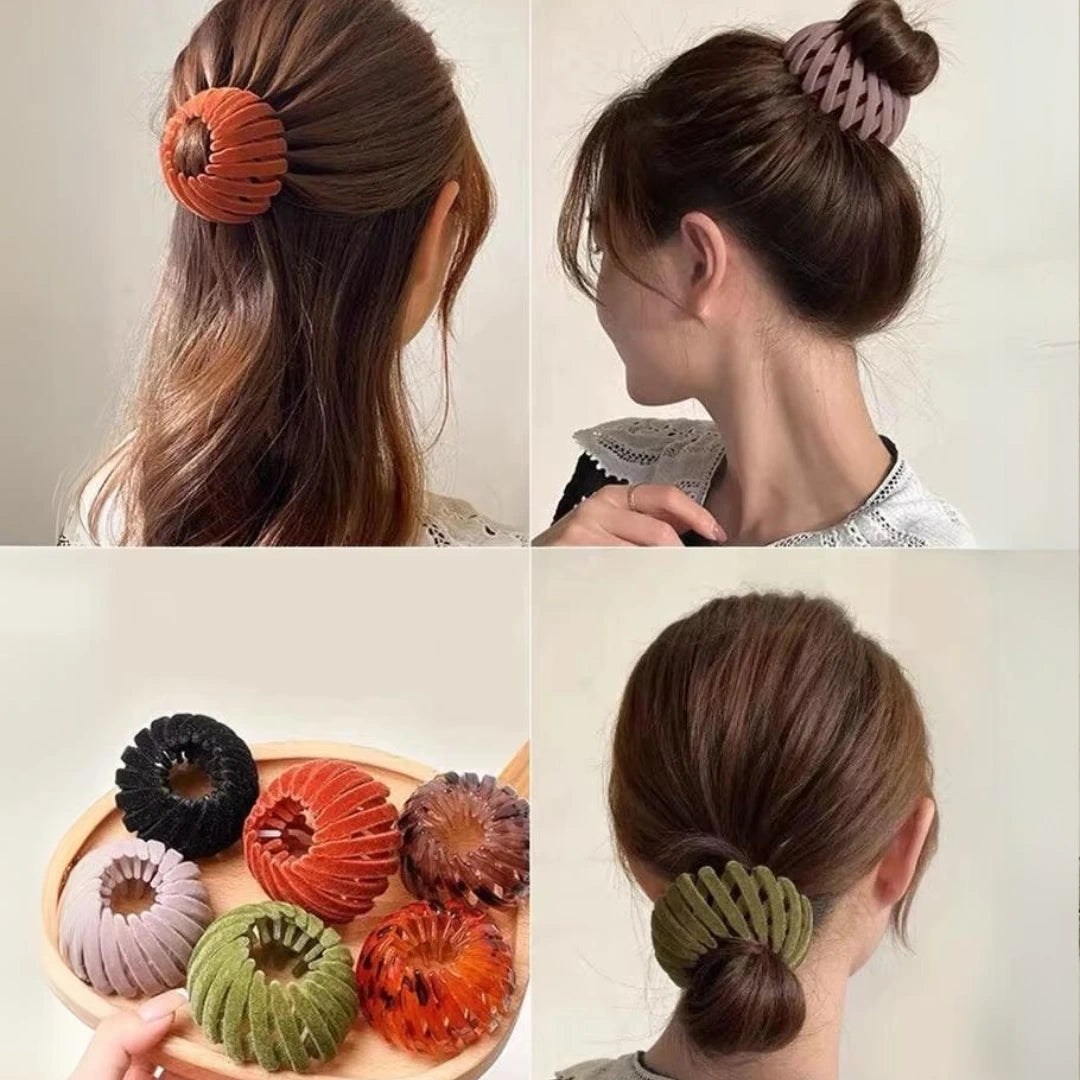 Stylish Bird's Nest Hair Clips Set of 3 Set 1 Nora Luxe
