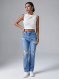 Mia Womens Chic Sleek Summer Crop Top
