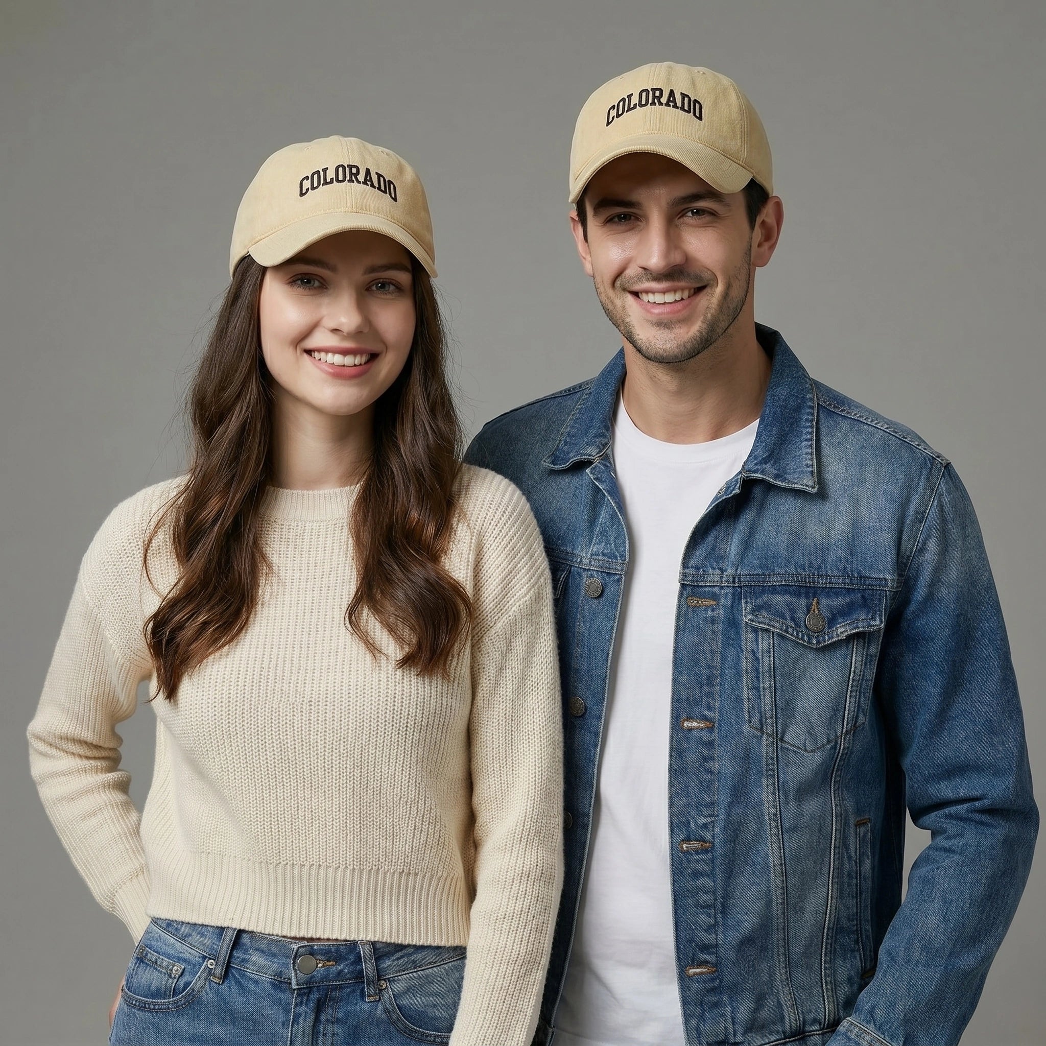 Back view of a model wearing a versatile adjustable baseball cap in a neutral color, showing its durable construction and design against an outdoor backdrop.