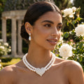 Close up view of the Womens Timeless Jewelry Set showing intricate detailing and fine stitching against a soft, neutral background.
