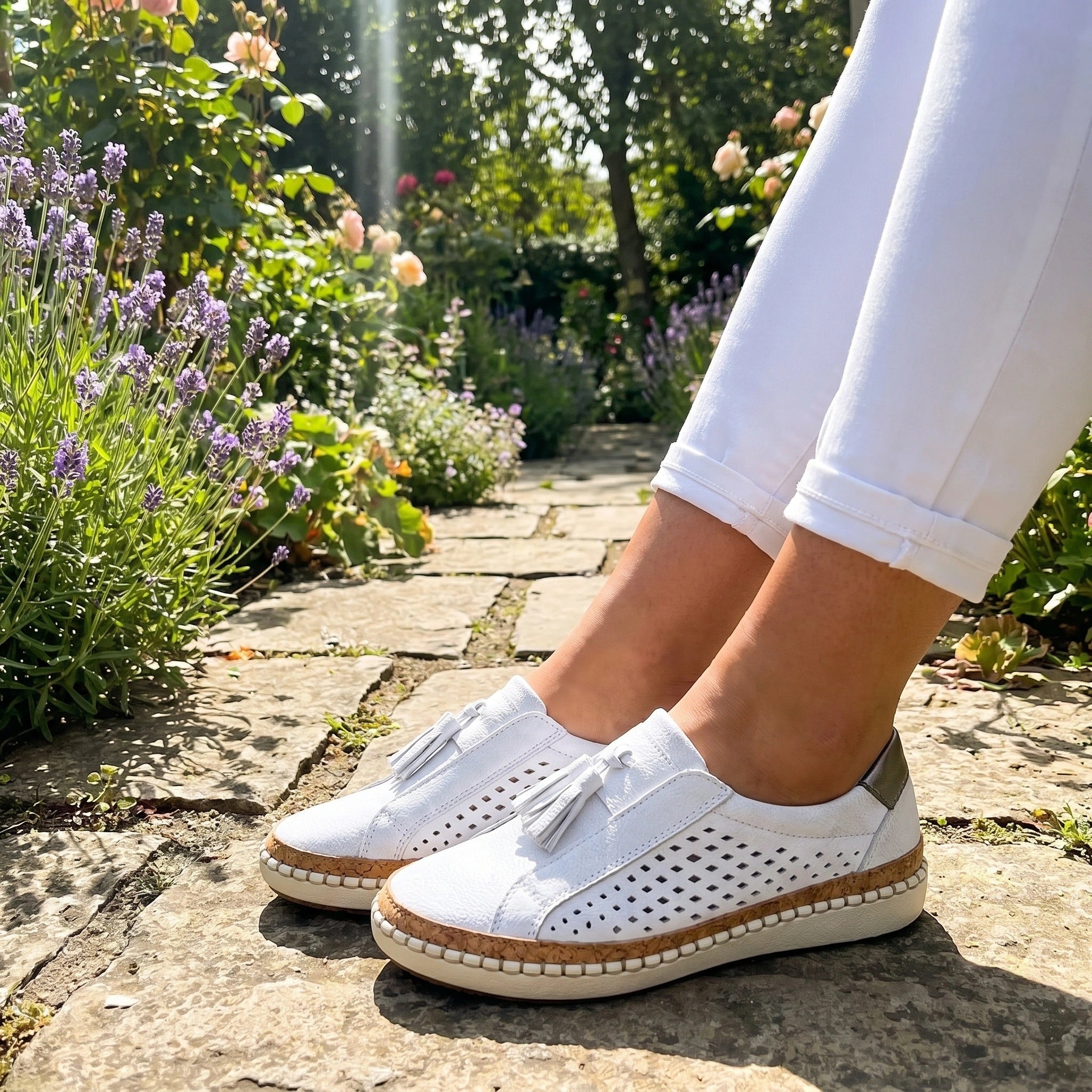 Amelia Womens Sleek Breathable Slip Ons