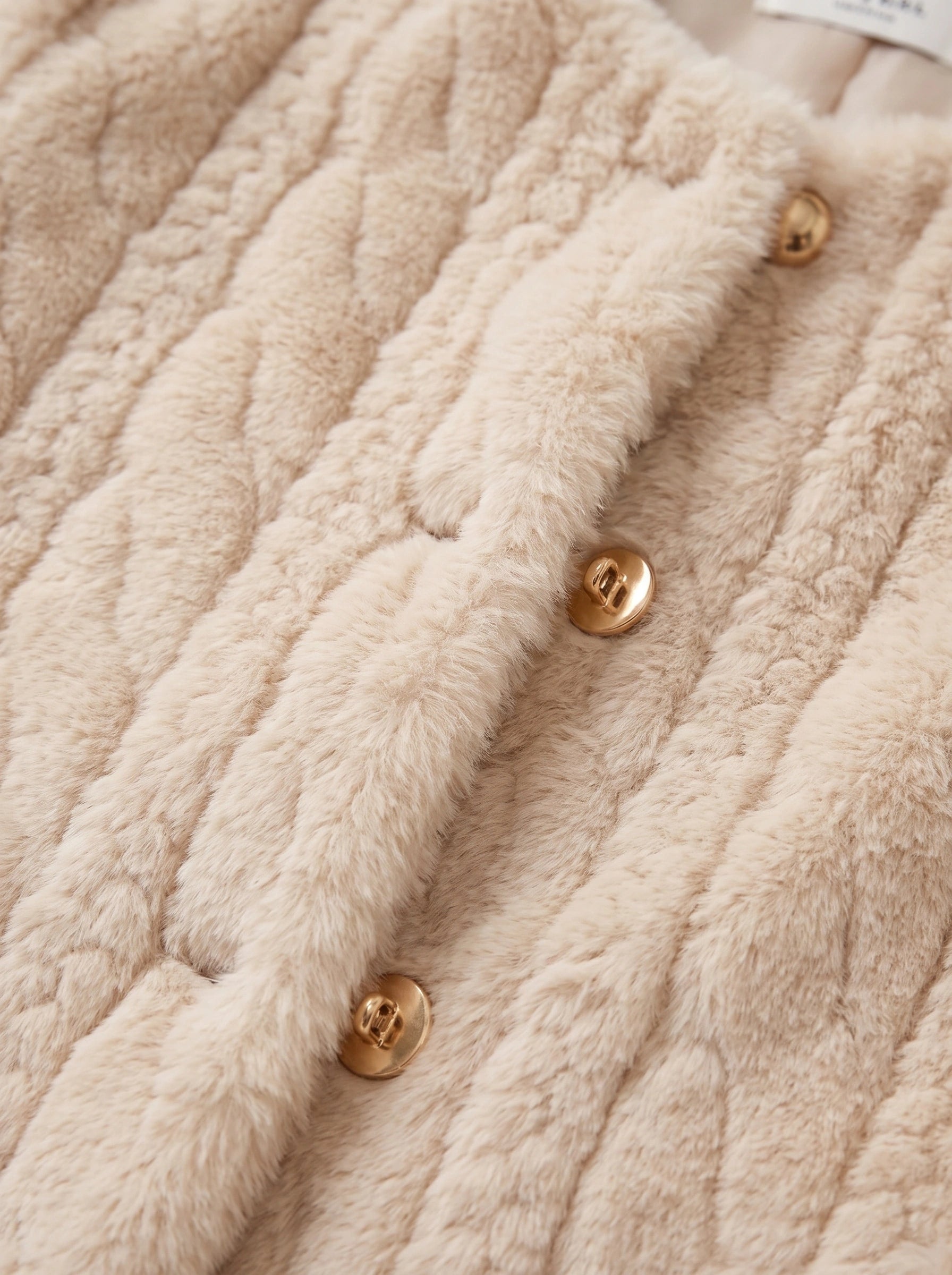 Close up view of the Womens Cropped Autumn Coat showing the rich fabric texture and meticulous stitching details, perfect for layering in cooler weather.