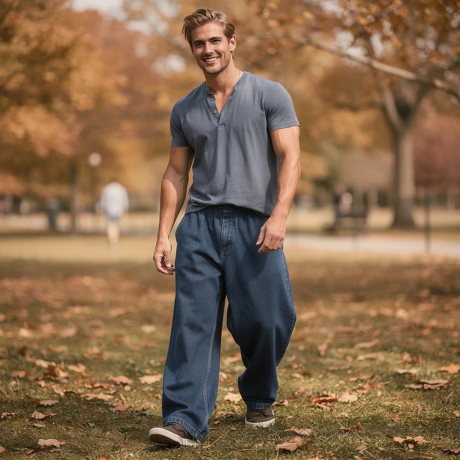 Liam Relaxed Wide Leg Denim Pants