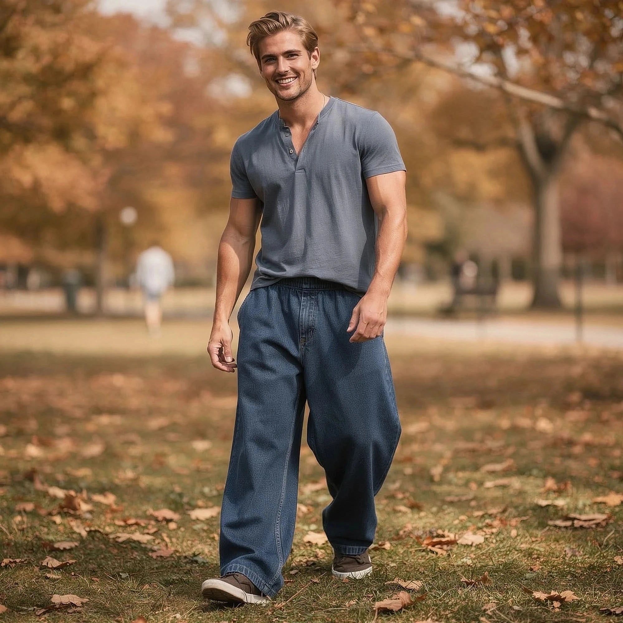 Liam Relaxed Wide Leg Denim Pants