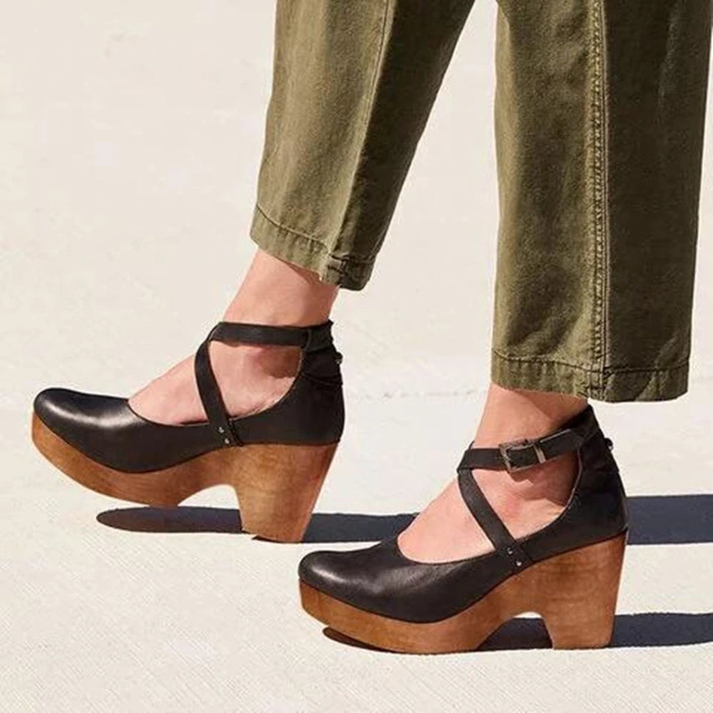 View of elegant summer sandal featuring a vintage design, made of soft beige leather with delicate straps