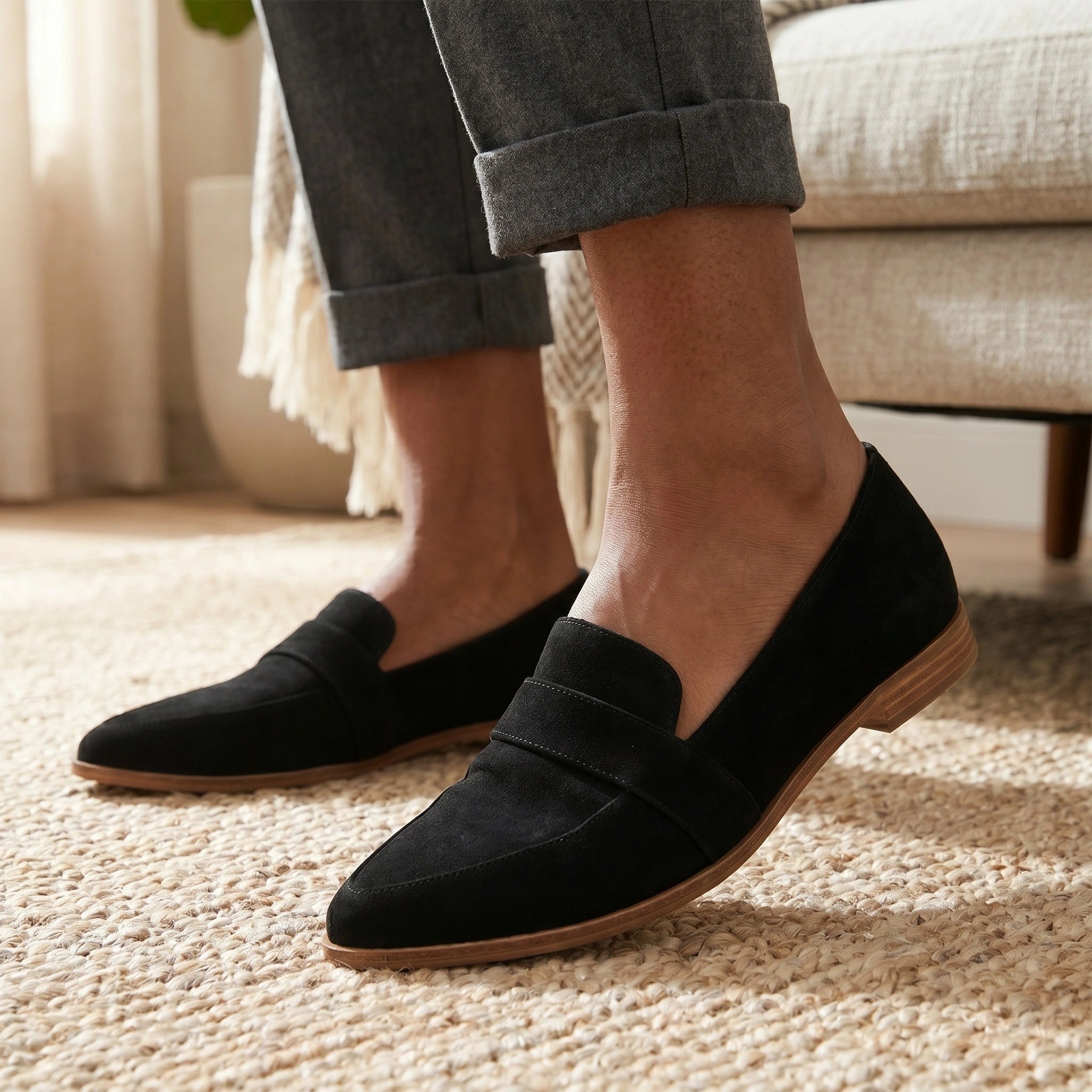 Charlotte Womens Soft Suede Supportive Orthopedic Loafers