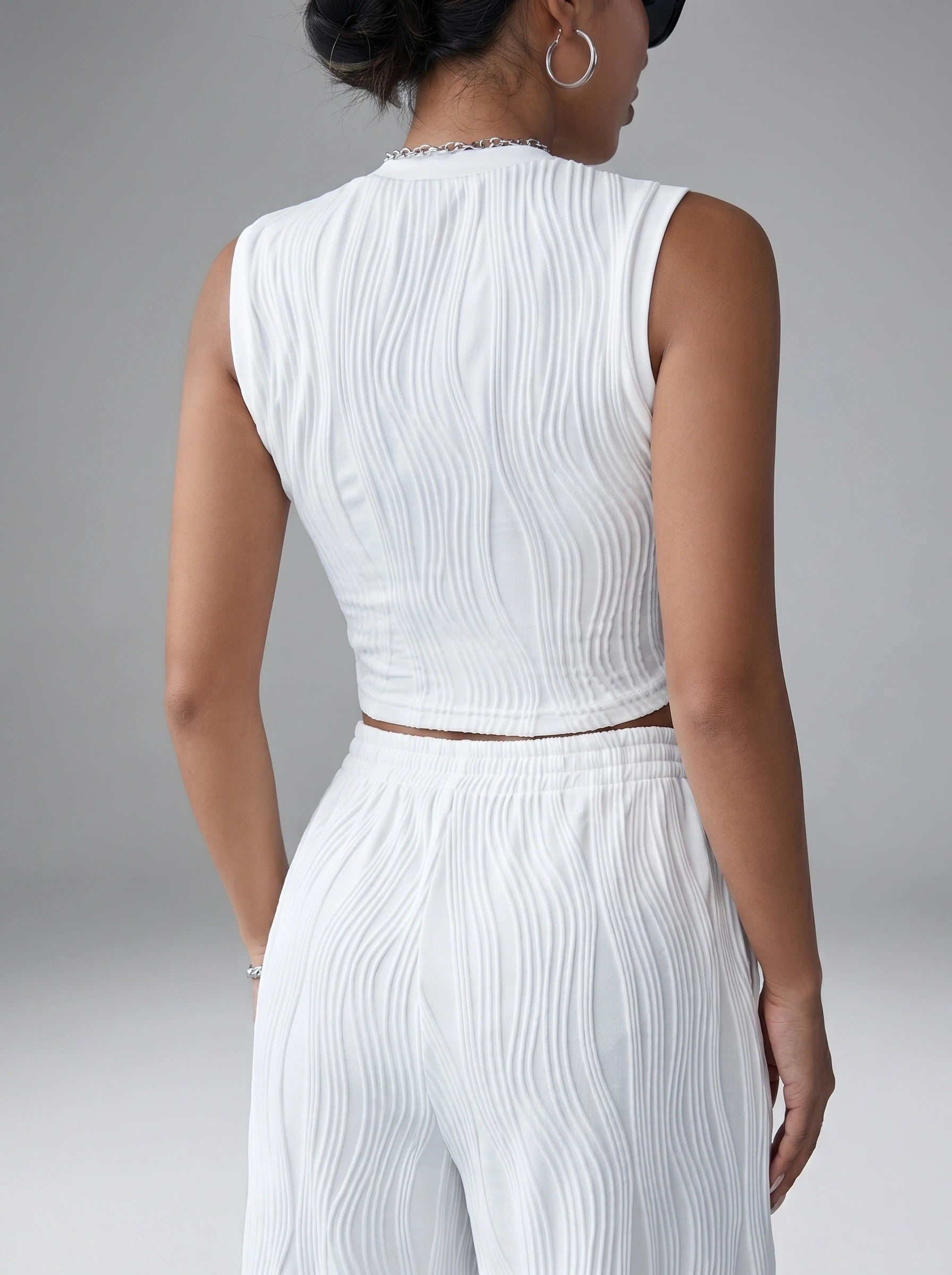 Mia Womens Chic Sleek Summer Crop Top