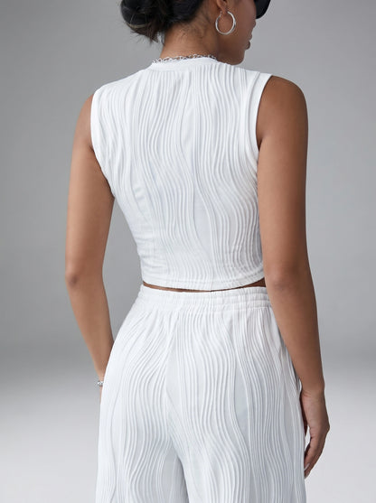 Mia Womens Chic Sleek Summer Crop Top