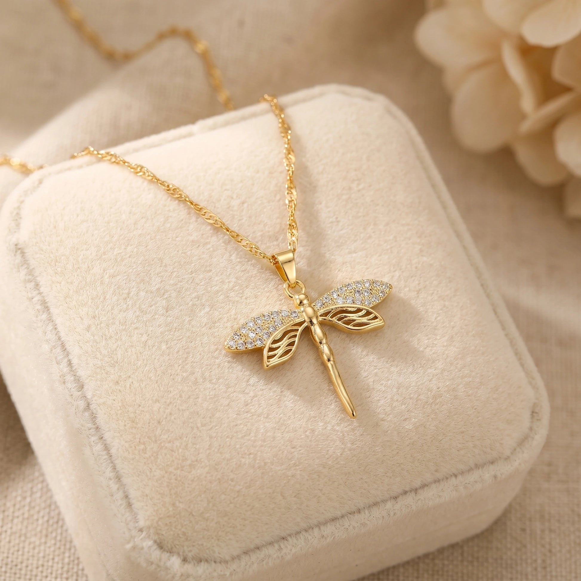 Close up view of the Womens Delicate Necklace showing intricate stitching and delicate design elements, set against a soft, neutral background.