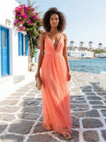 Isabella Womens Elegant Flattering Summer Maxi Dress
