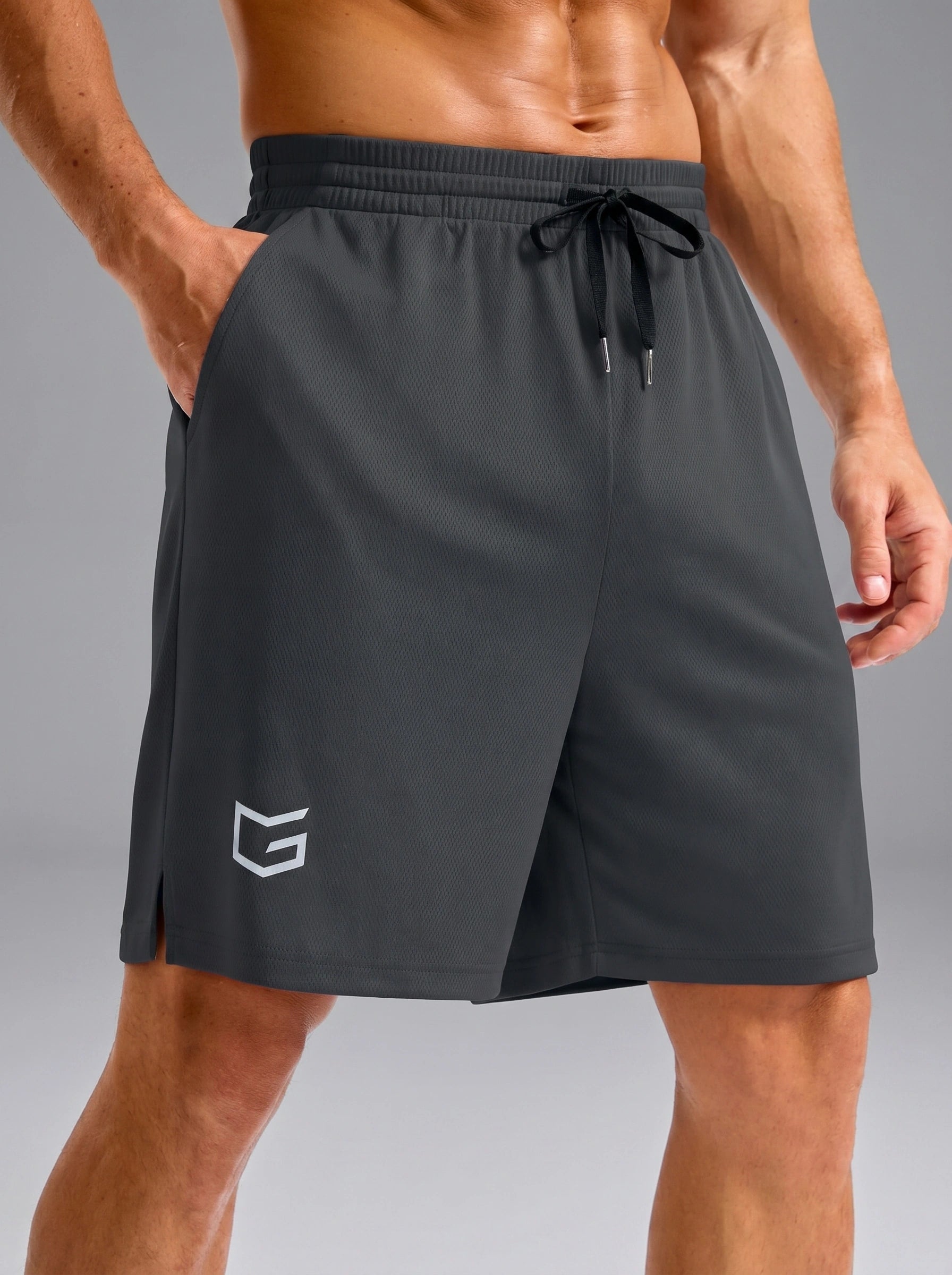 Liam Mens Lightweight Breathable Summer Workout Shorts
