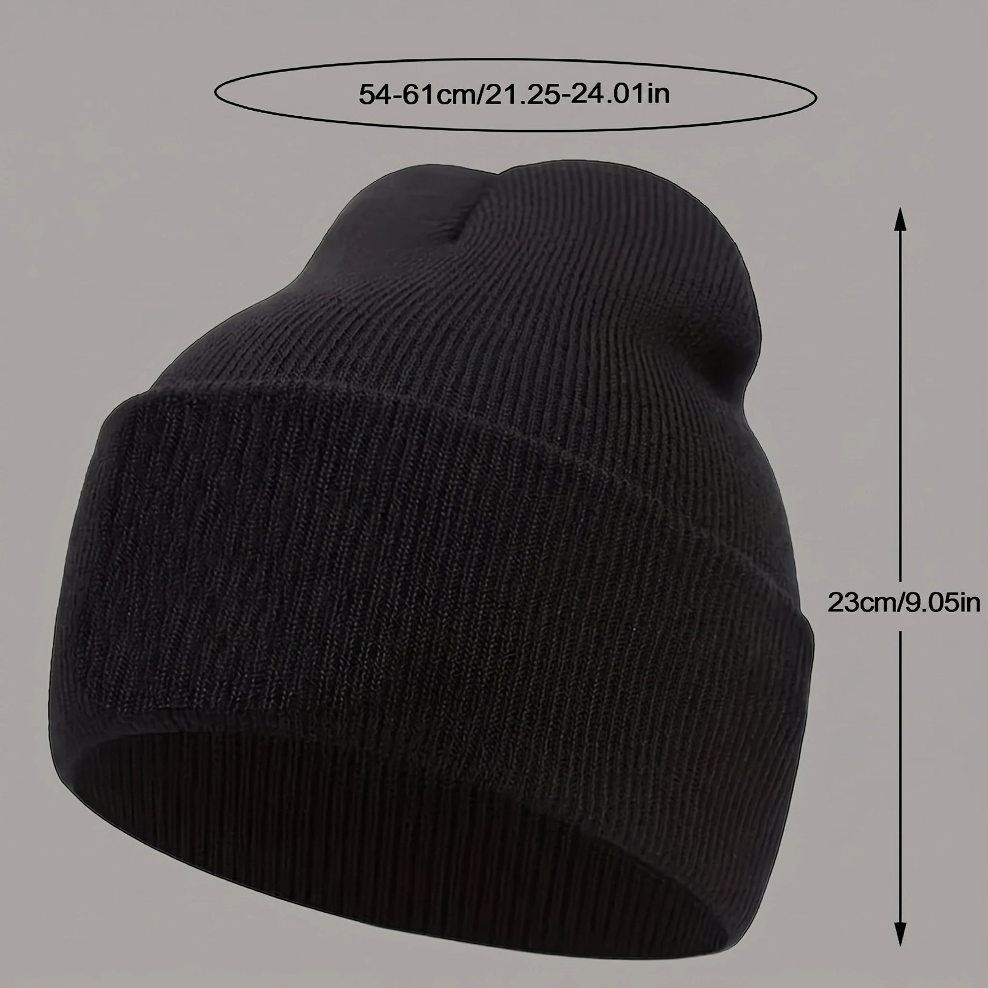 Back view of a men's casual warm winter beanie in a rich navy color, showing the knit texture and construction details against a neutral background.