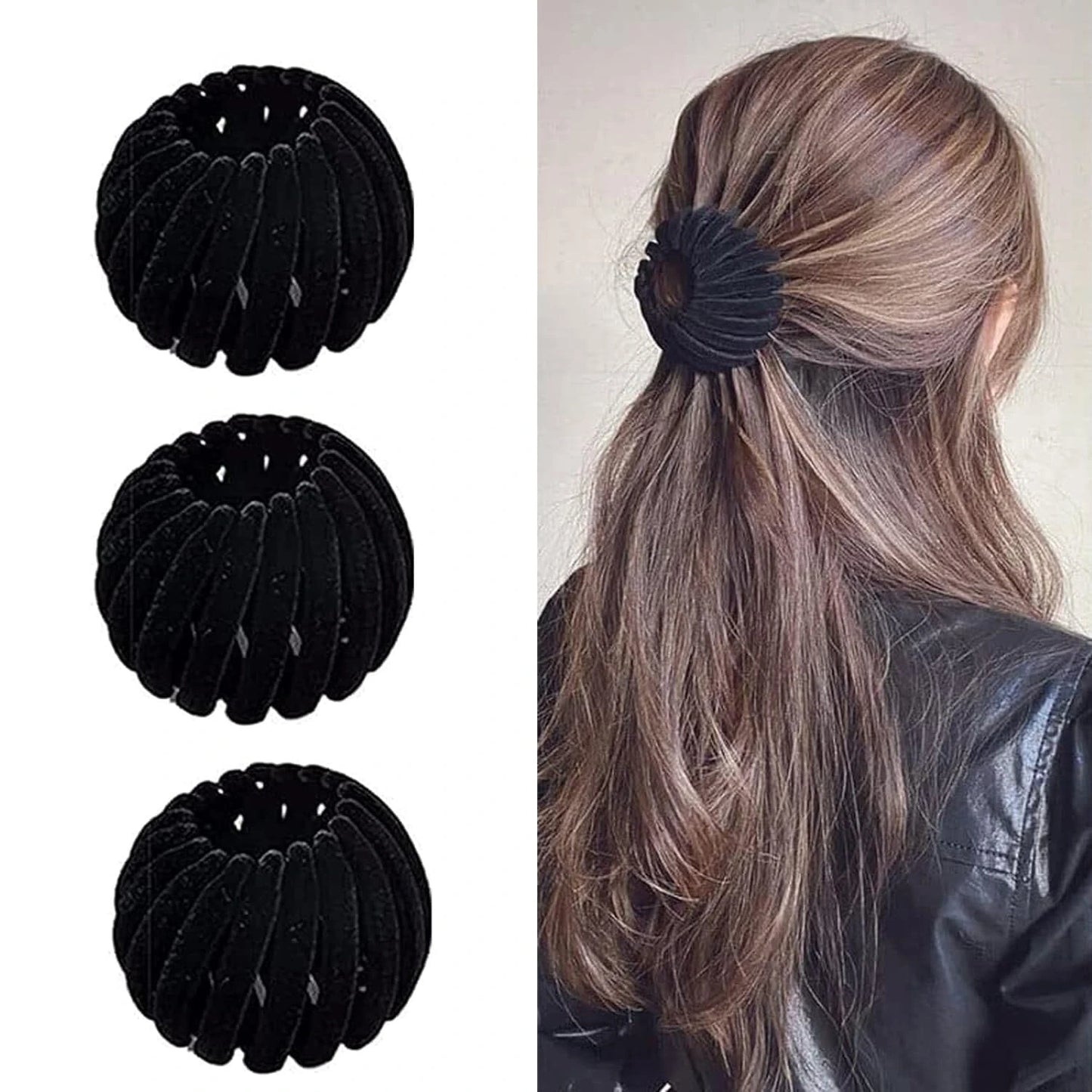 Stylish Bird's Nest Hair Clips Set of 3 Set 4 Nora Luxe