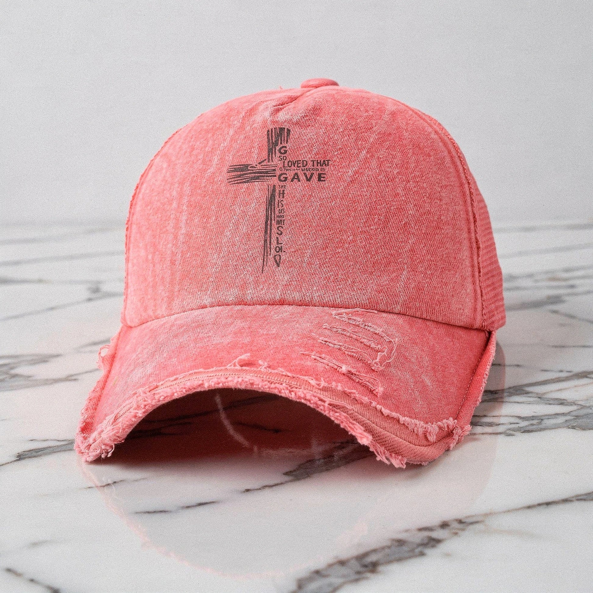 View of a stylish women's summer baseball cap in light beige, made