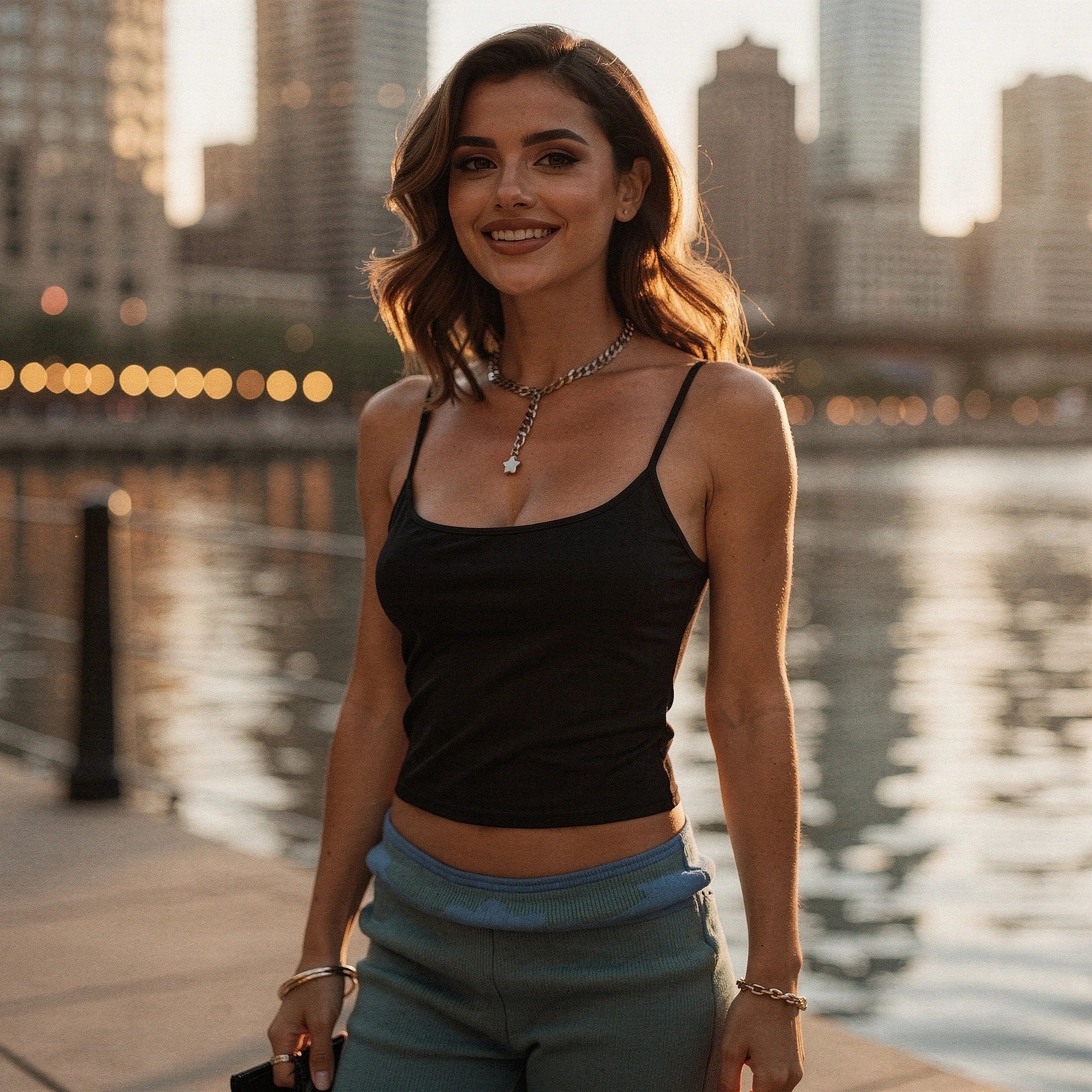Light beige summer crop top featuring a minimalist design, soft fabric, and a relaxed fit, view