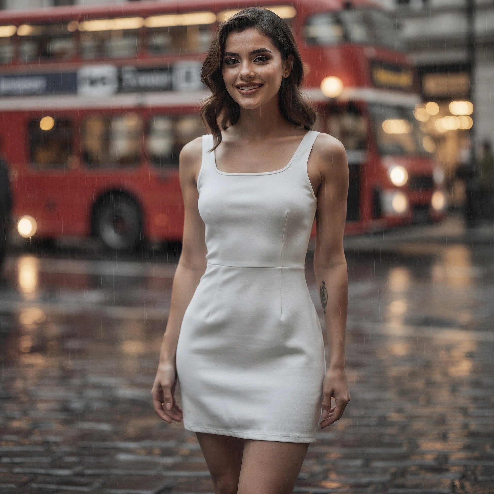 View of a black athletic dress featuring a fitted silhouette, soft fabric, and stylish racerback design