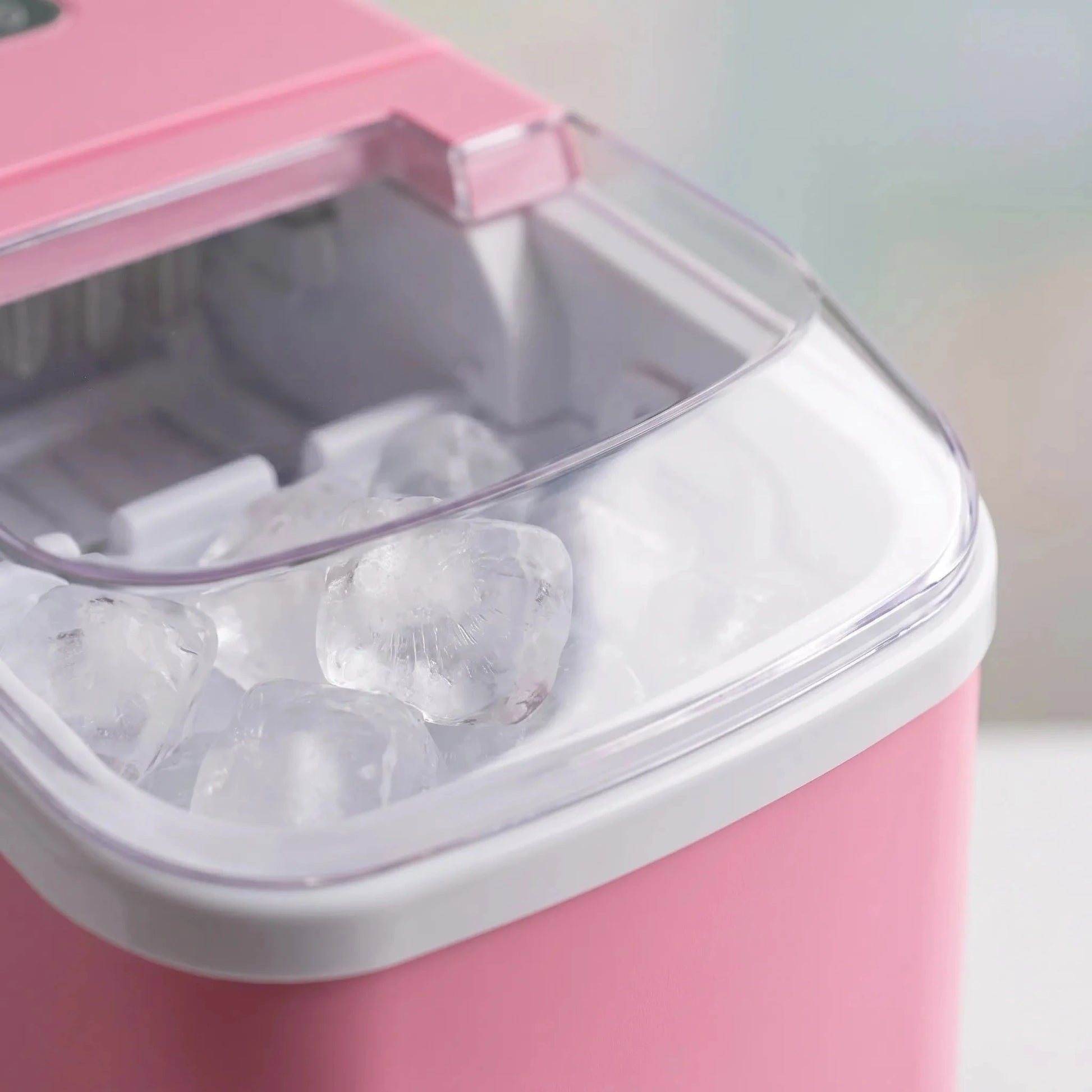 Of the ice maker's control panel, highlighting the intuitive buttons and clear digital display for easy operation