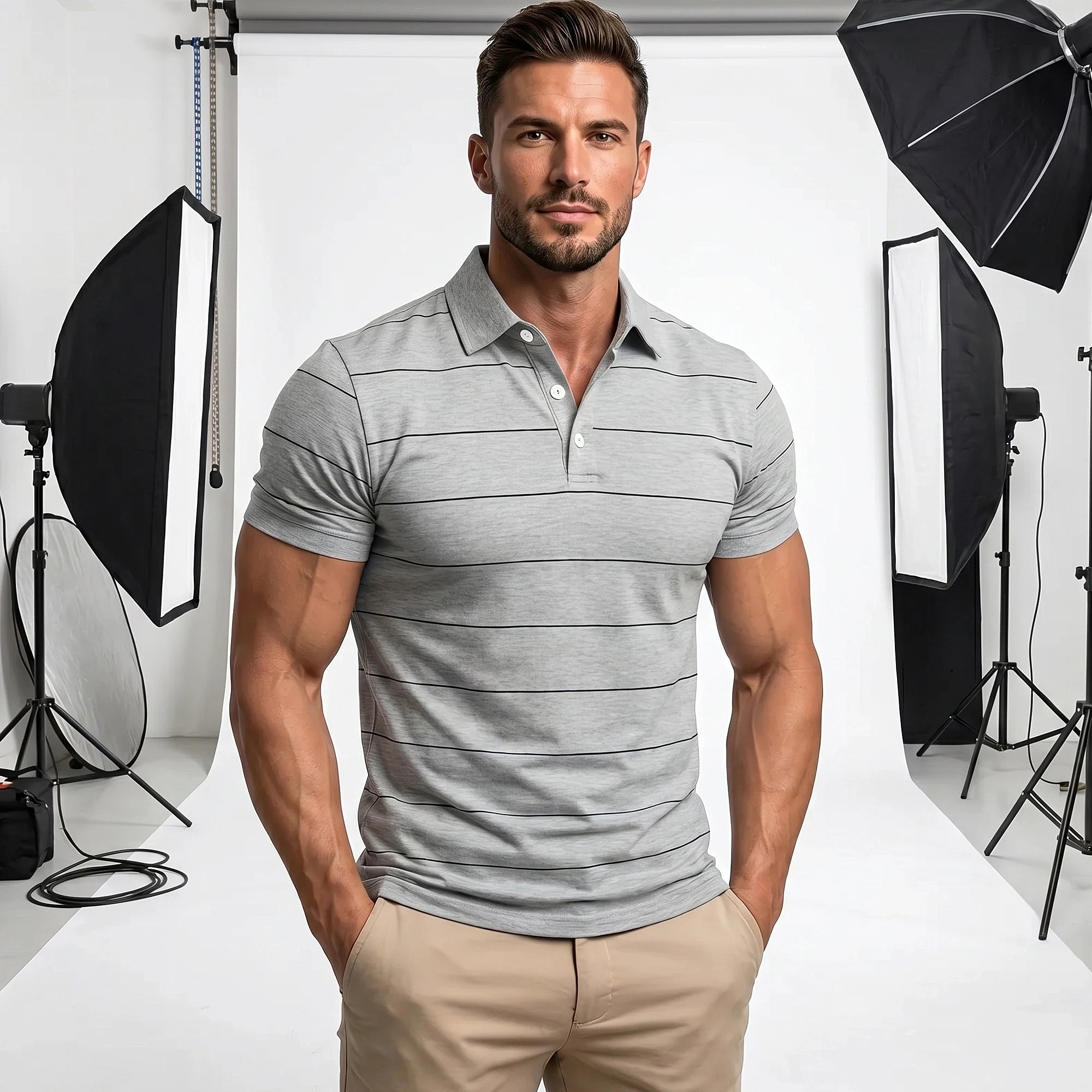 Liam Mens Stylish Relaxed Summer Polo Shirt